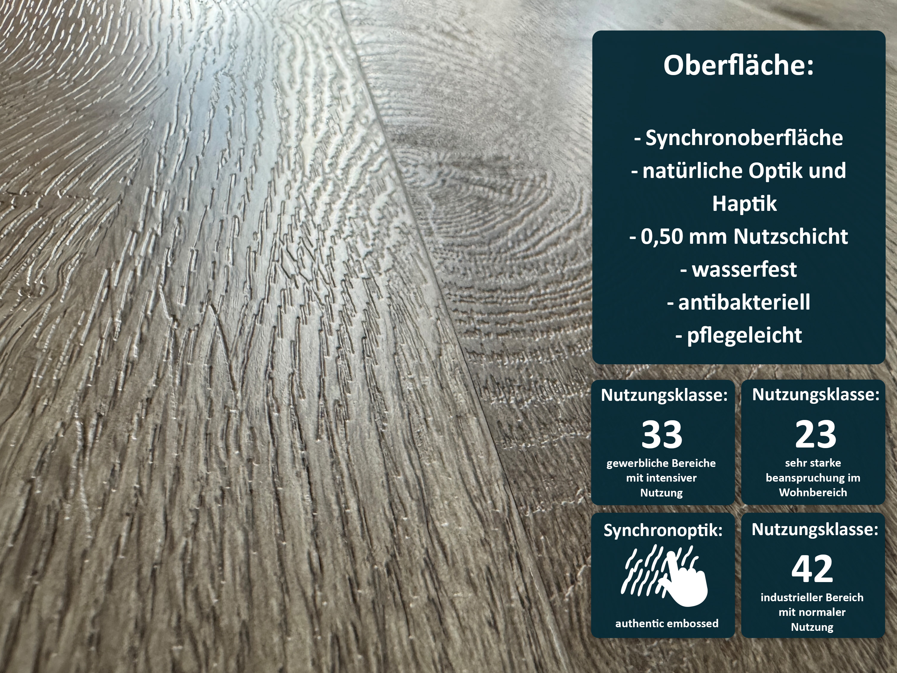 TRECOR® LVT Dryback Klebe Vinylboden Prestige Eiche Grau Landhausdiele - 2,5 mm starker Designboden