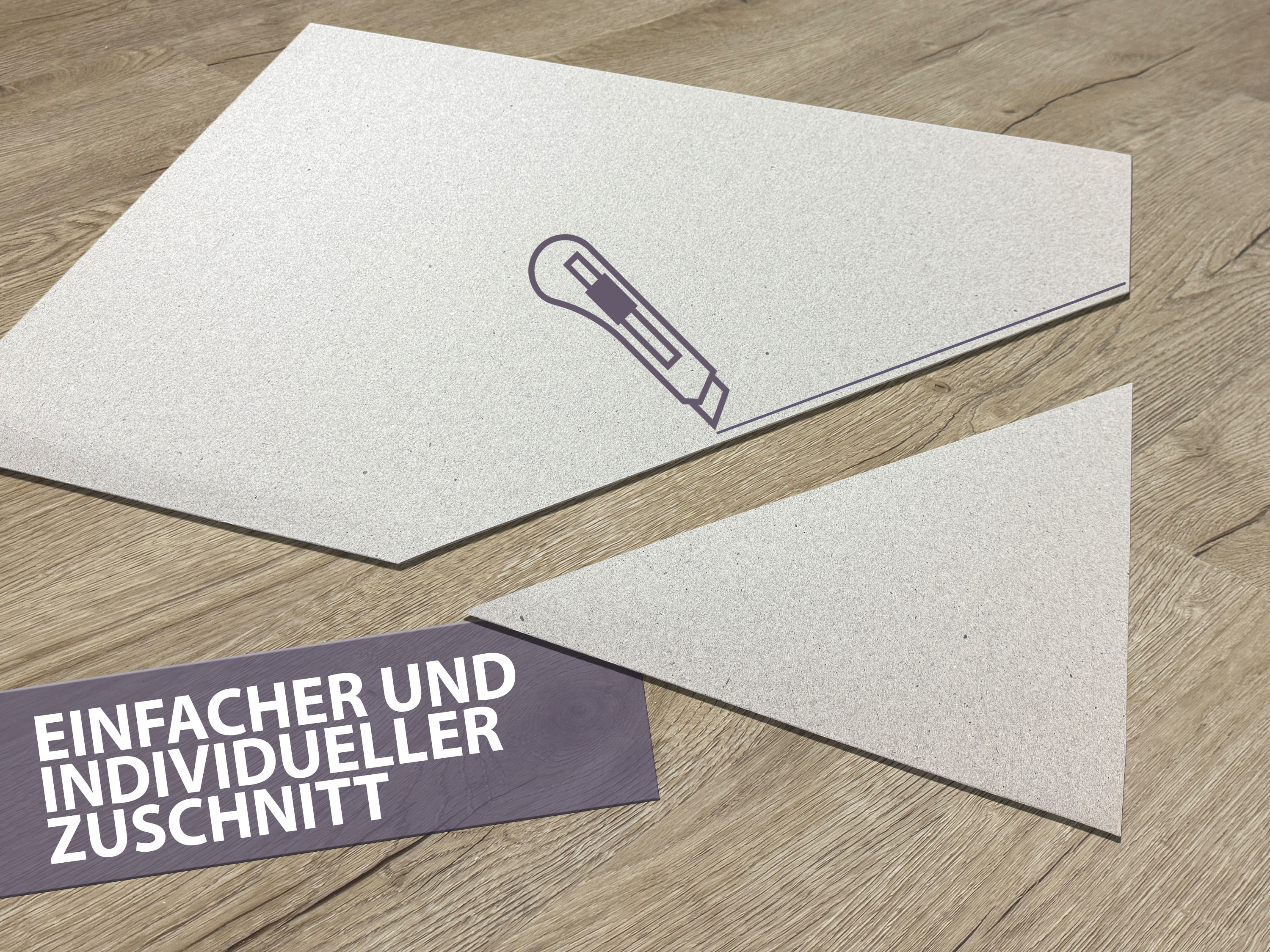 uficell® VinoBoard Akustik Vinyl Trittschalldämmung mit Anti-Slip-Effekt für Voll Vinyl-/LVT-Böden