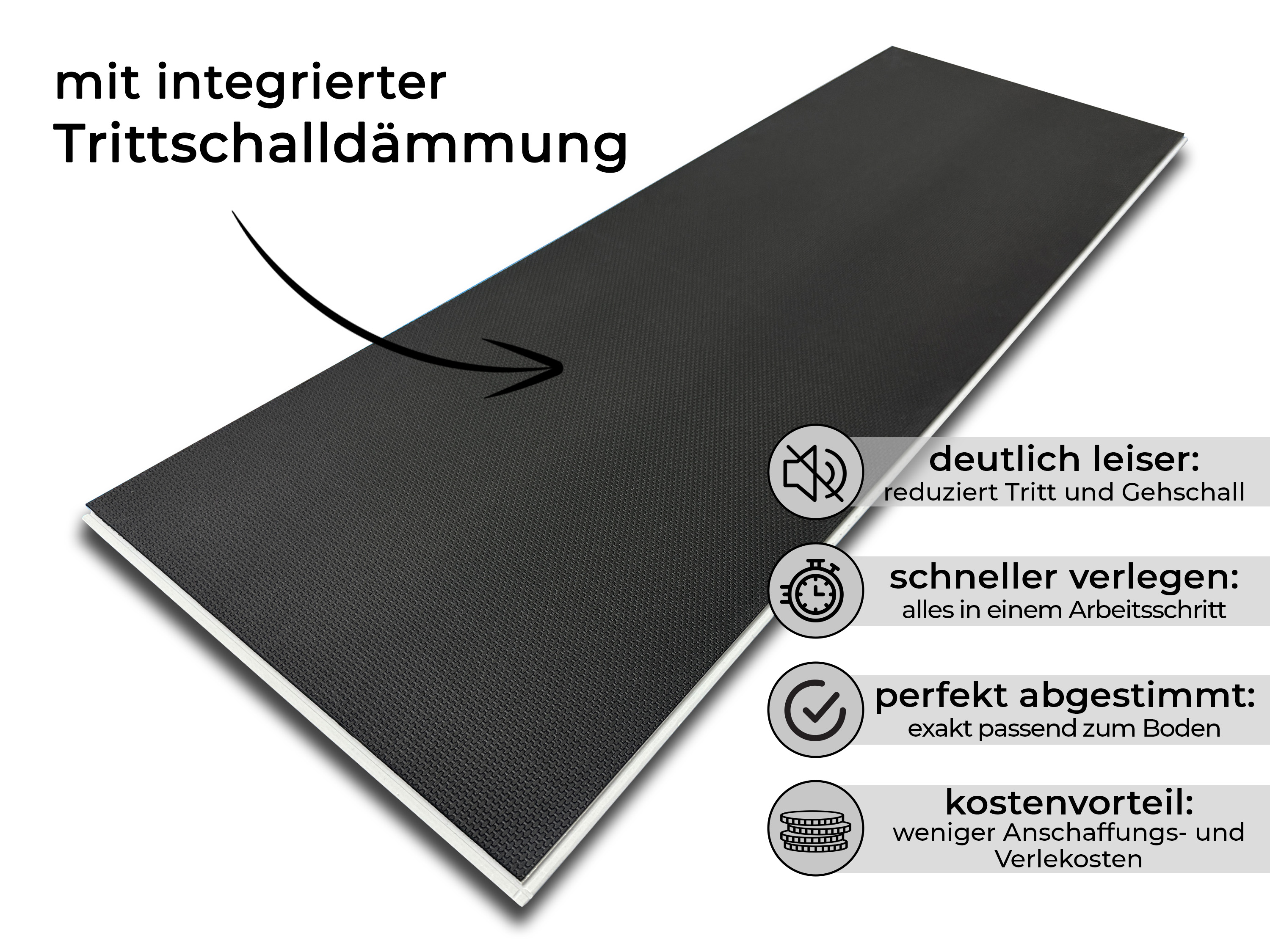 Klick Vinylboden Alpin Slate Fliesendekor SPC Klickvinyl 5 mm stark mit Trittschalldämmung - farbige V4 Fuge