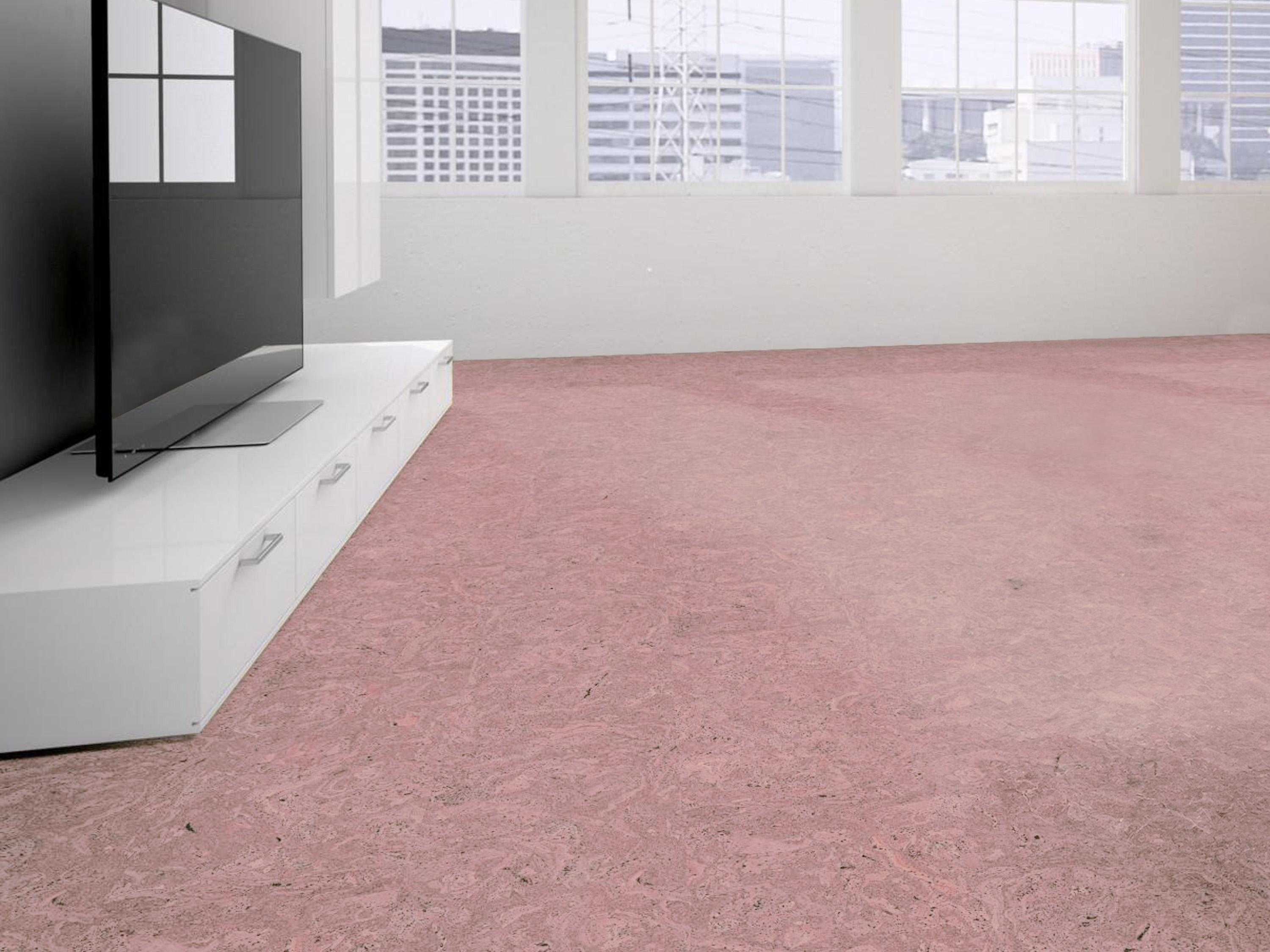 TRECOR® Klick Korkboden Stilo - 10 mm Stark - Farbe: Hellrosa