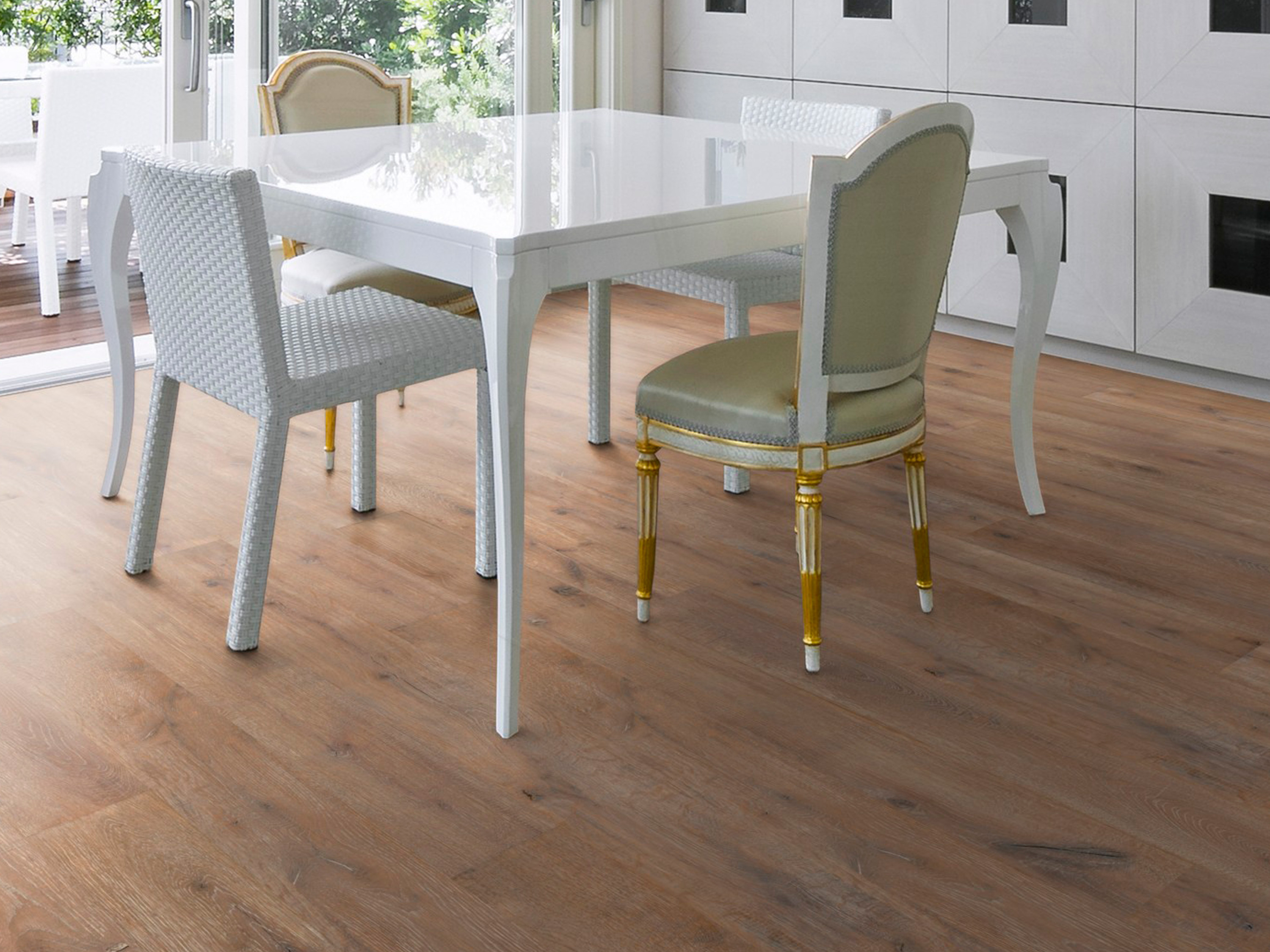 Kork Designboden Wood Basic - Alaska Oak, digitalbedrucktes Korkfurnier