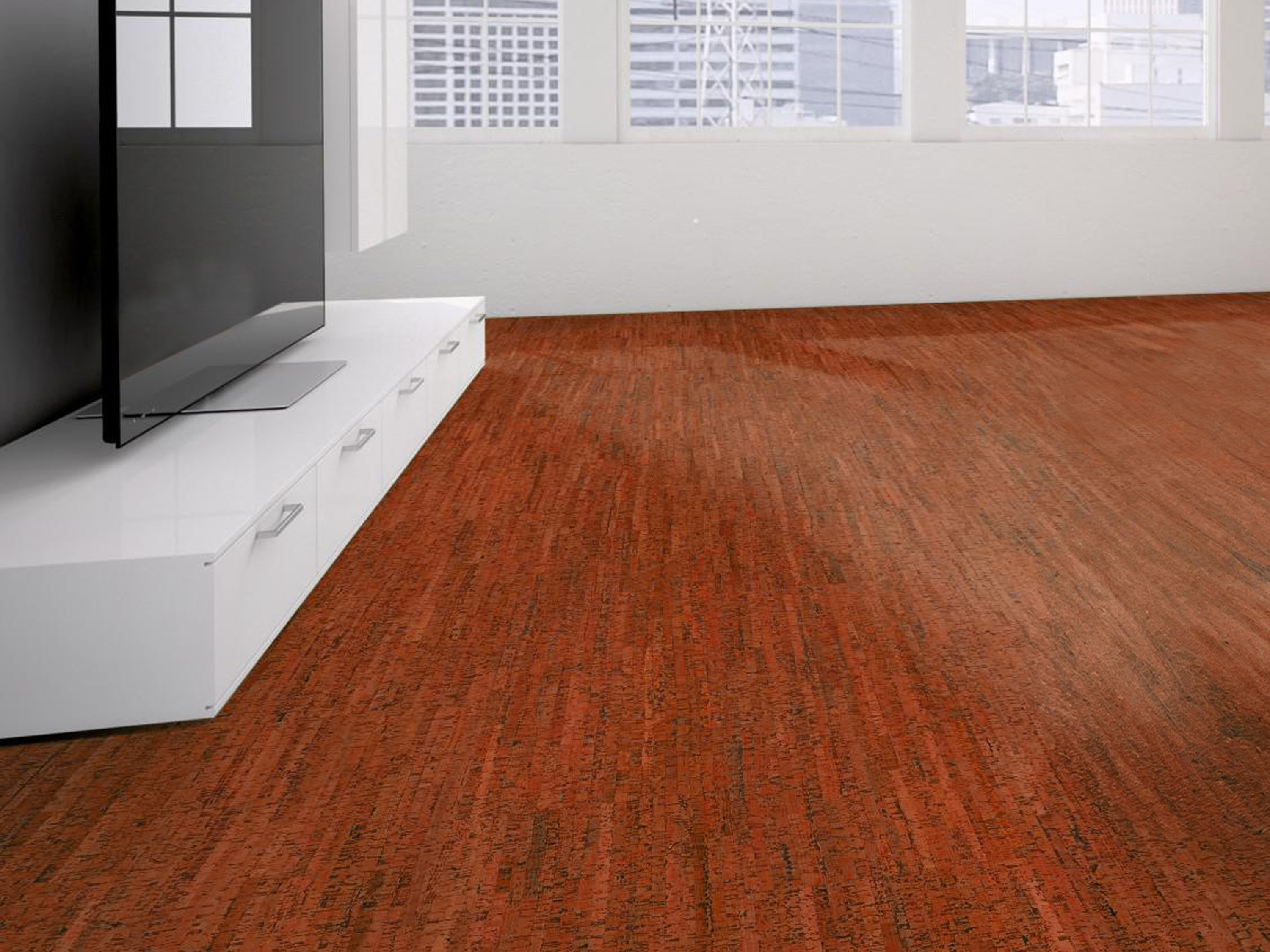 TRECOR® Klick Korkboden Mazara - 10 mm Stark - Farbe: Korallenrot