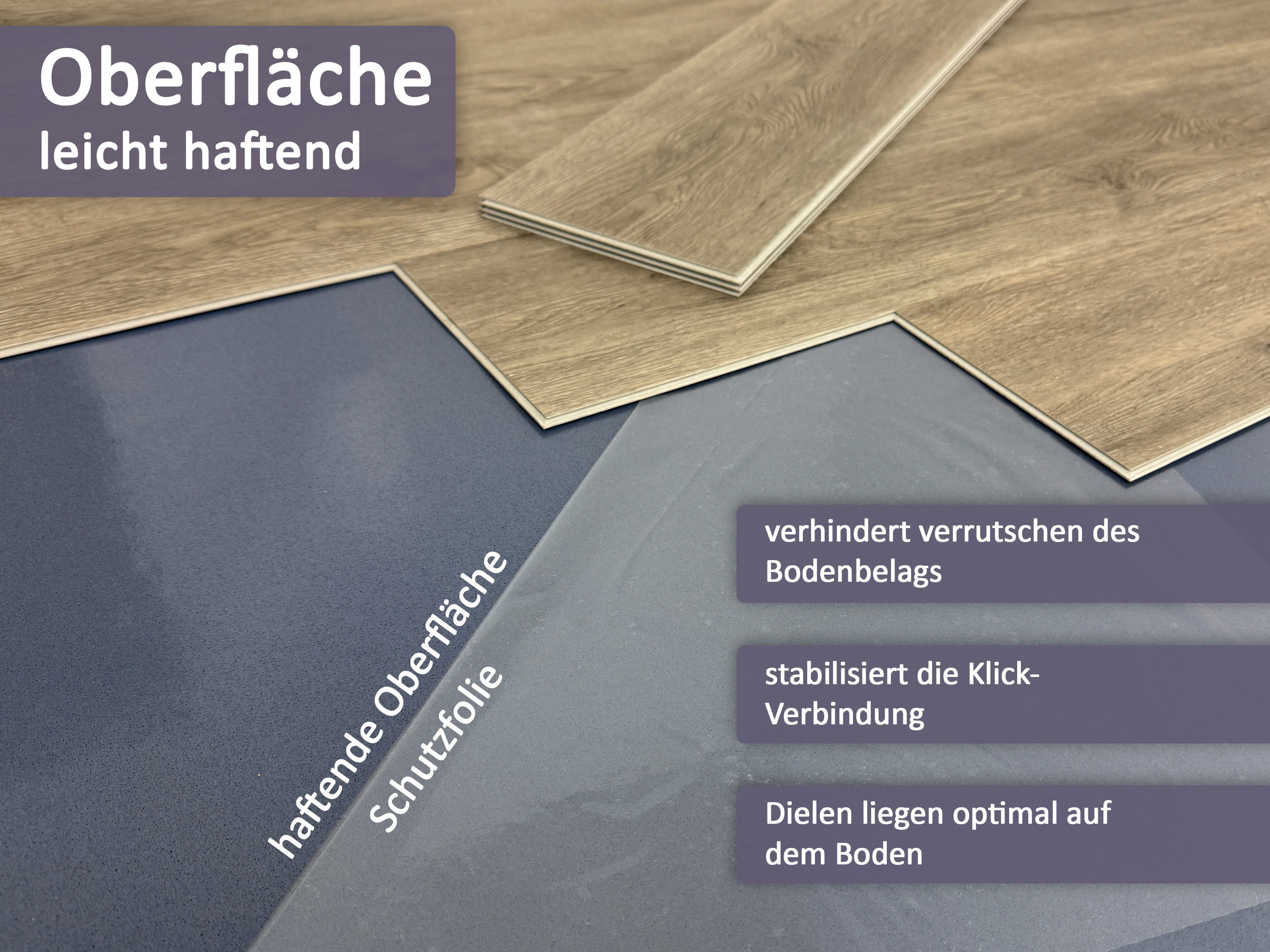 uficell® VINOSOUND FIX premium LVT Vinyl Unterlagsmatte mit Haftbeschichtung - B-Ware