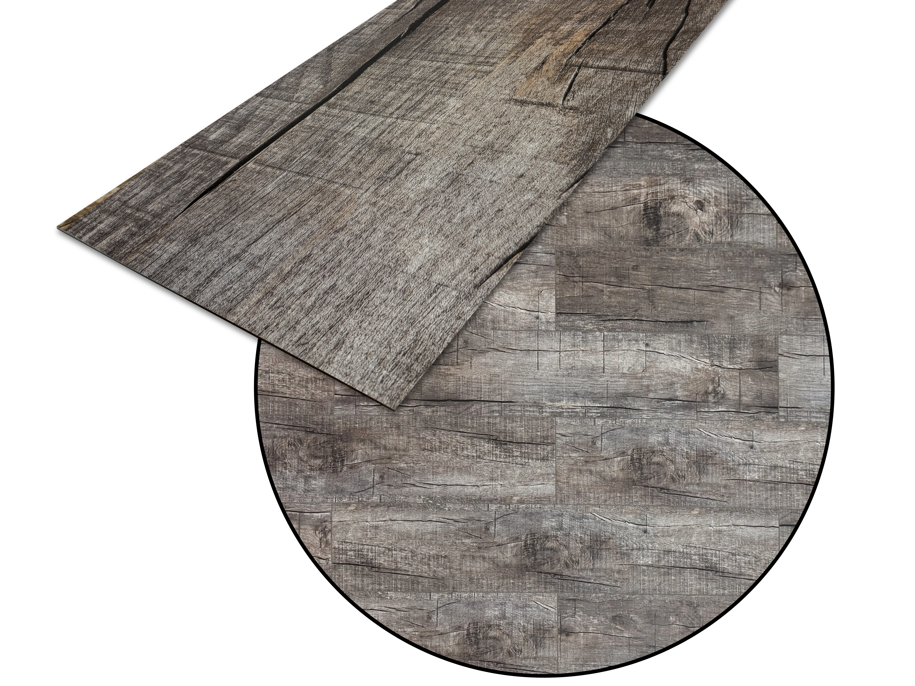 TRECOR® LVT Dryback Klebe Vinylboden Eiche Old Rustik Dark Landhausdiele - 2 mm starker Designboden