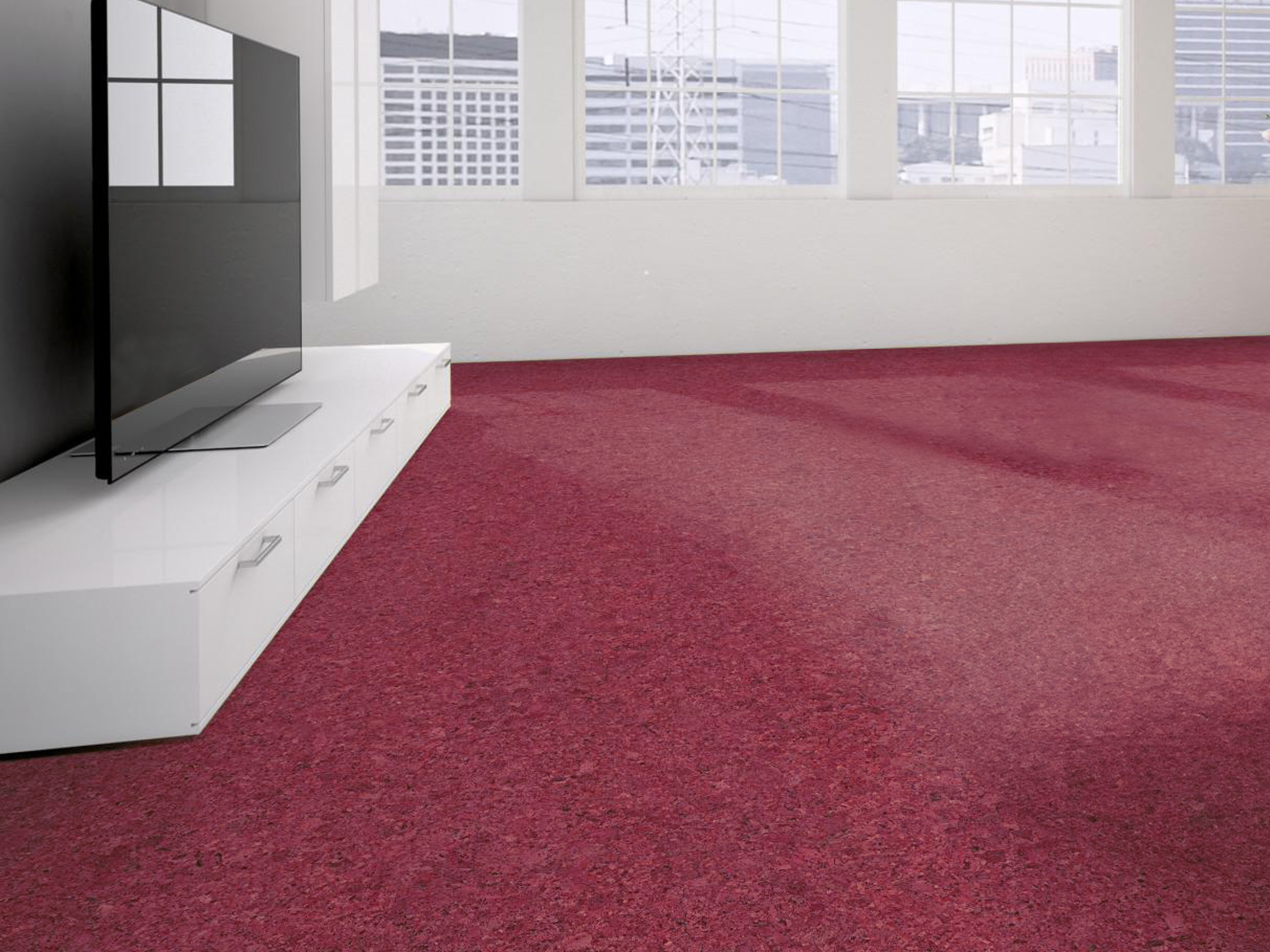 TRECOR® Klick Korkboden FORTI - 10 mm Stark - Farbe: Purpurrot