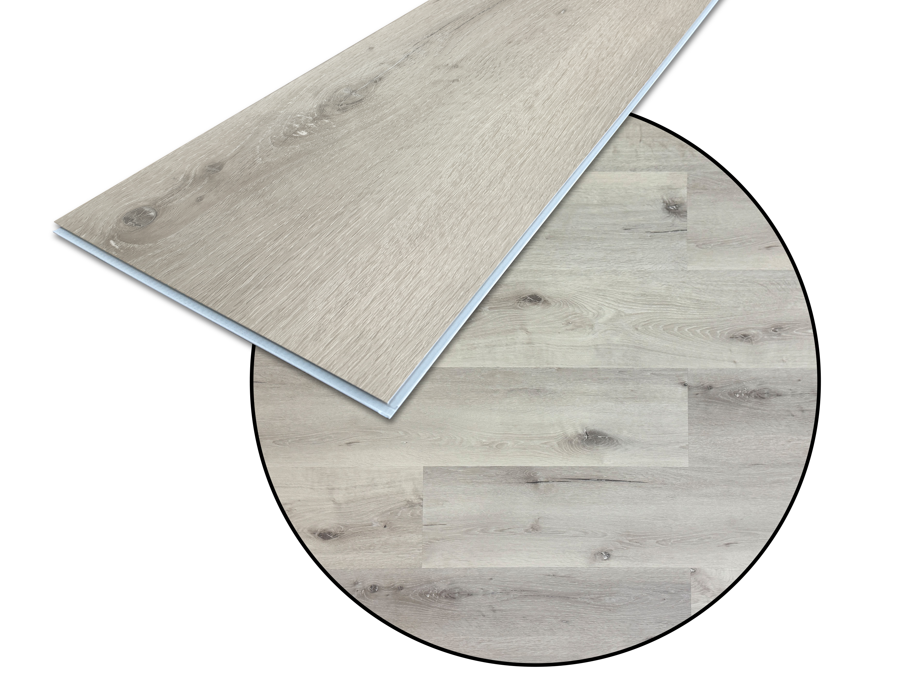 TRECOR® SPC / RIGID Klick Vinylboden Eiche Rustique Weiß Landhausdiele - 5 mm - Synchronoberfläche - 5G Klick