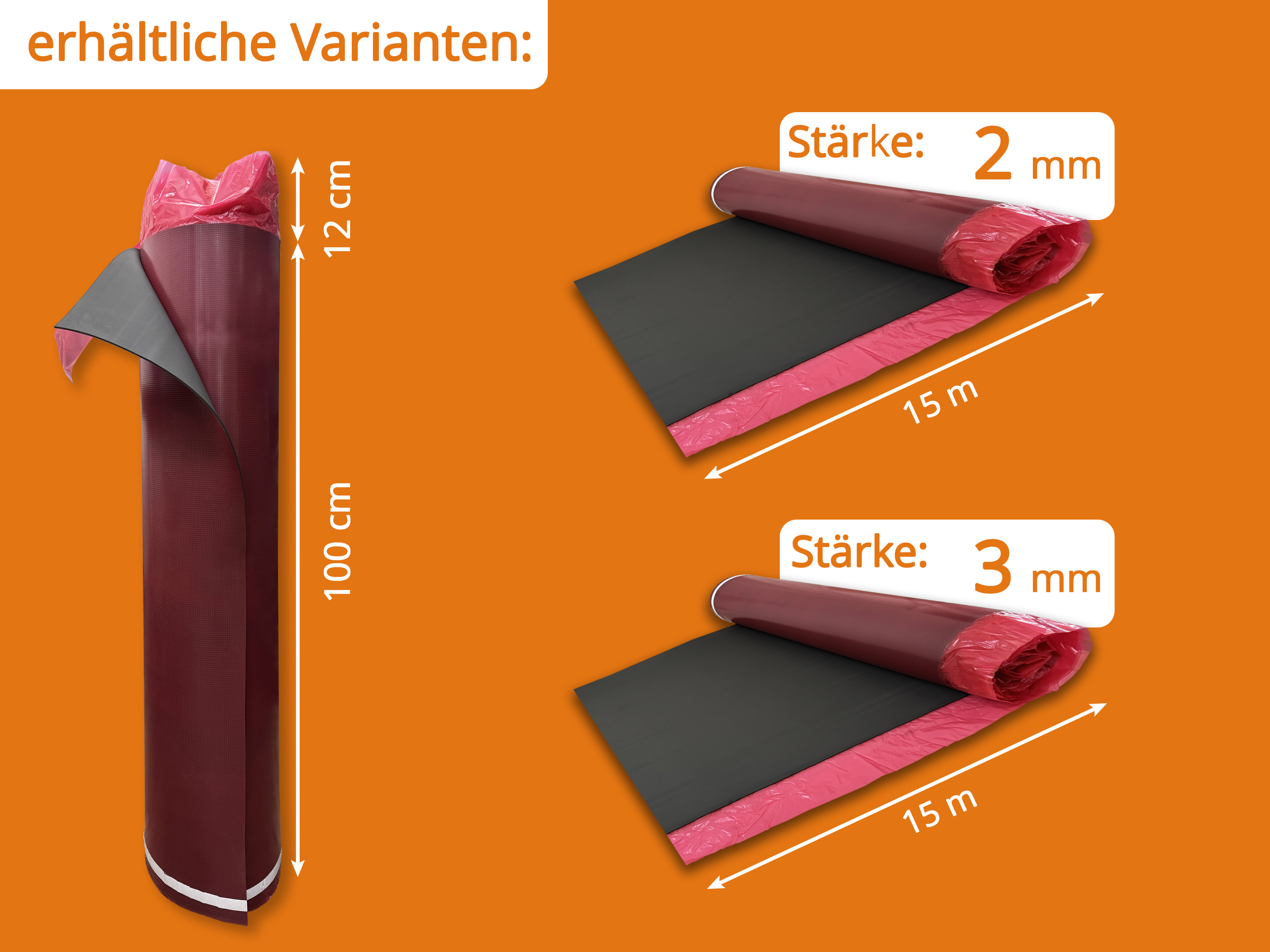 uficell® Multisound Aquastopp Akustik Trittschalldämmung mit Dampfbremse 80 mµ