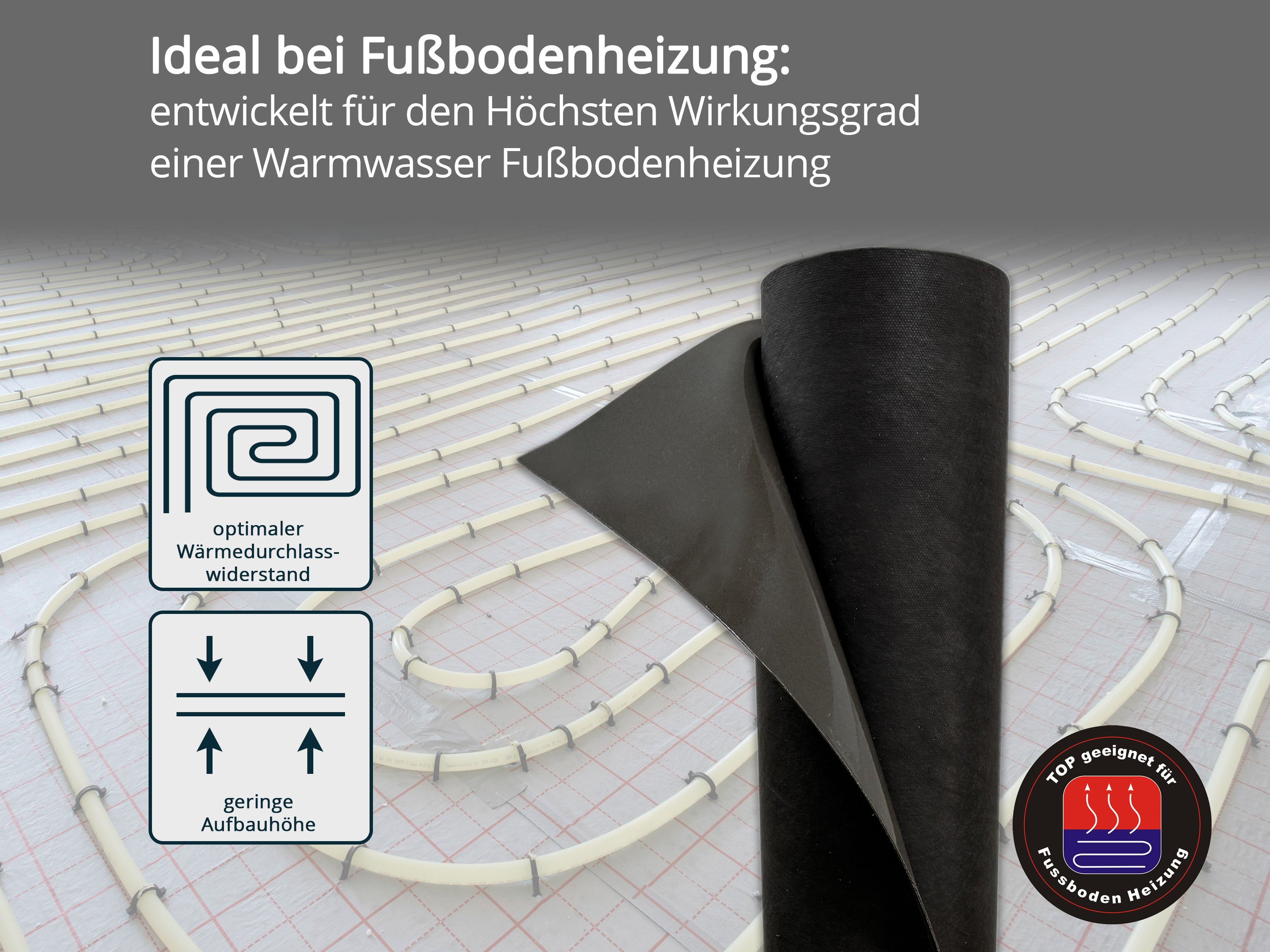 uficell® VINOSOUND RIGID premium Vinylunterlage Trittschallmatte für Rigid/SPC Vinylboden B-Ware