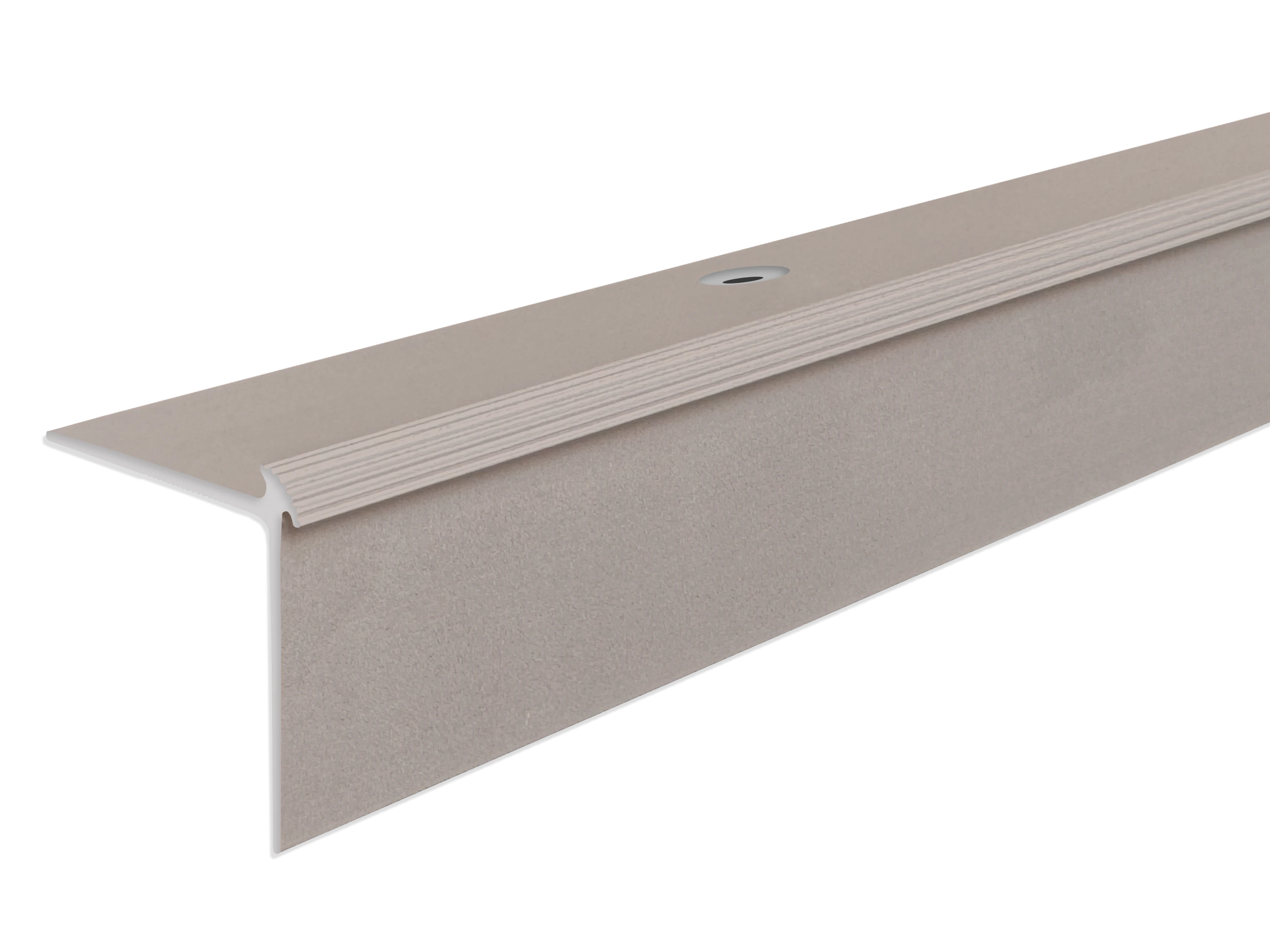 ufitec® Treppenkantenprofil beidseitig für Vinylböden für Belagshöhen von 2 mm - Alu eloxiert
