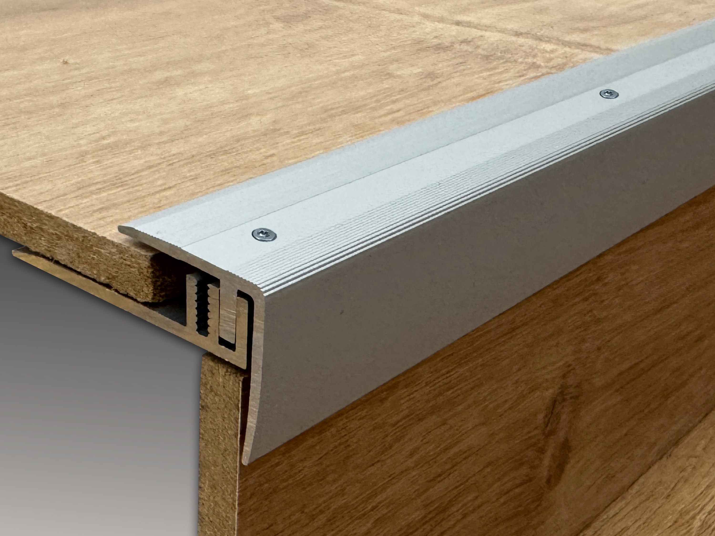 ufitec® Treppenkantenprofil - TPL PROFI - für Belagshöhen von 7-16 - Sichtkante: 28 mm, Nase: 27 mm