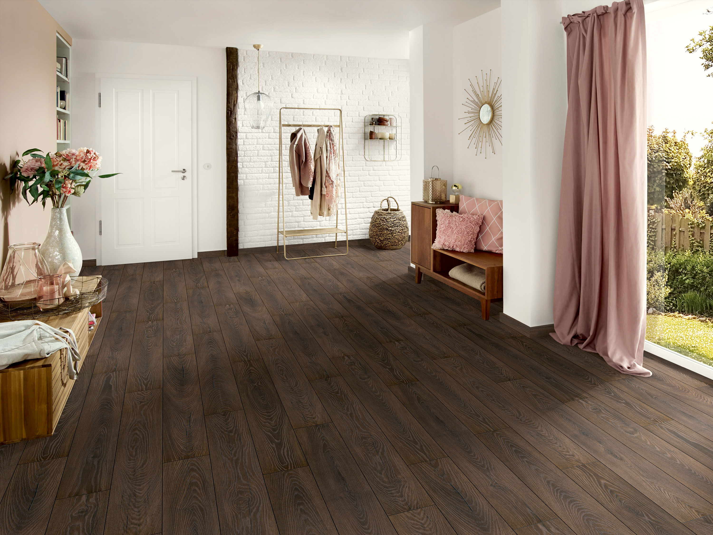 Klick-Designboden Espresso Carpenter Oak K479 Organic Classic 8 mm, mit O.R.C.A Technologie