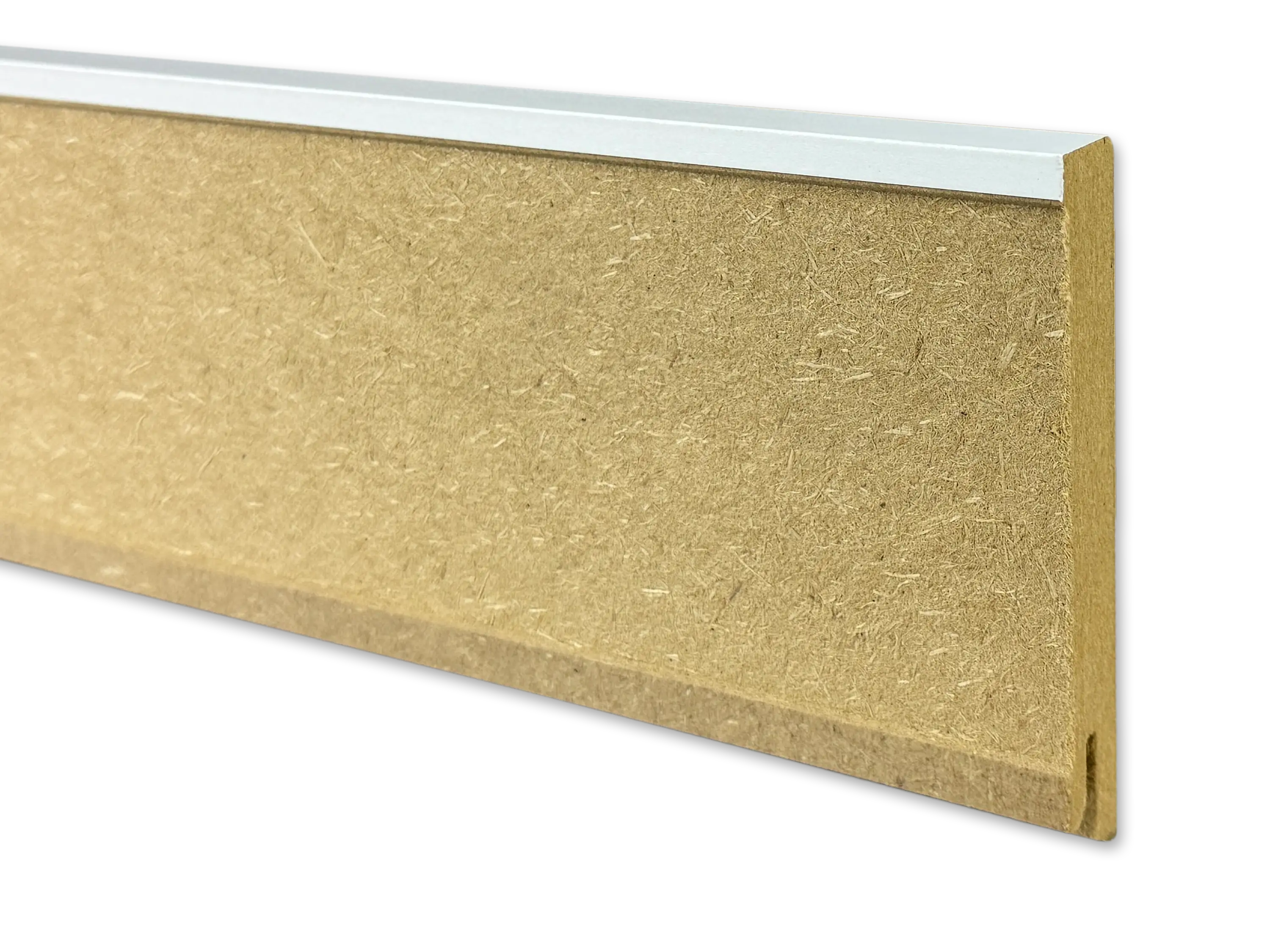 TRECOR® CUBE Sockelleiste, Fußleiste 16 x 100 mm in Weiß RAL 9016 - CLIPSTAR Fräsung