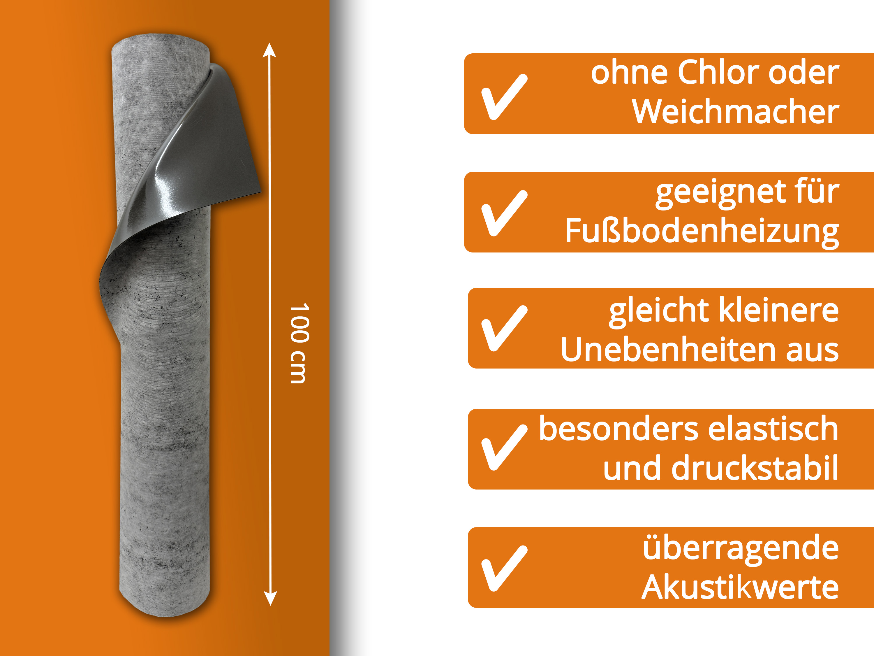 uficell® Silence Floor Akustik Trittschalldämmung mit Mineralsandfüllung B-Ware