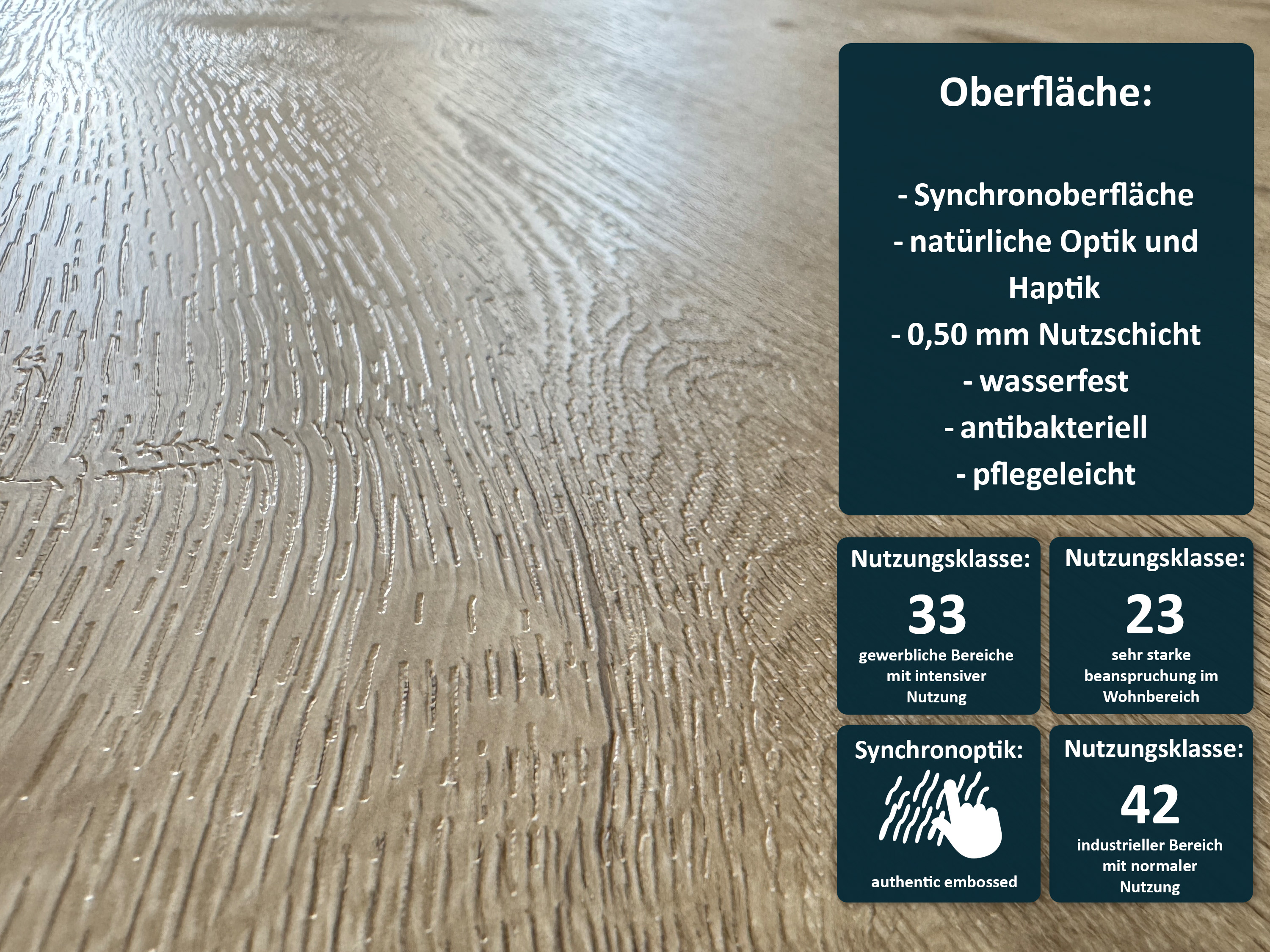 TRECOR® LVT Dryback Klebe Vinylboden Prestige Eiche Beige Landhausdiele - 2,5 mm starker Designboden