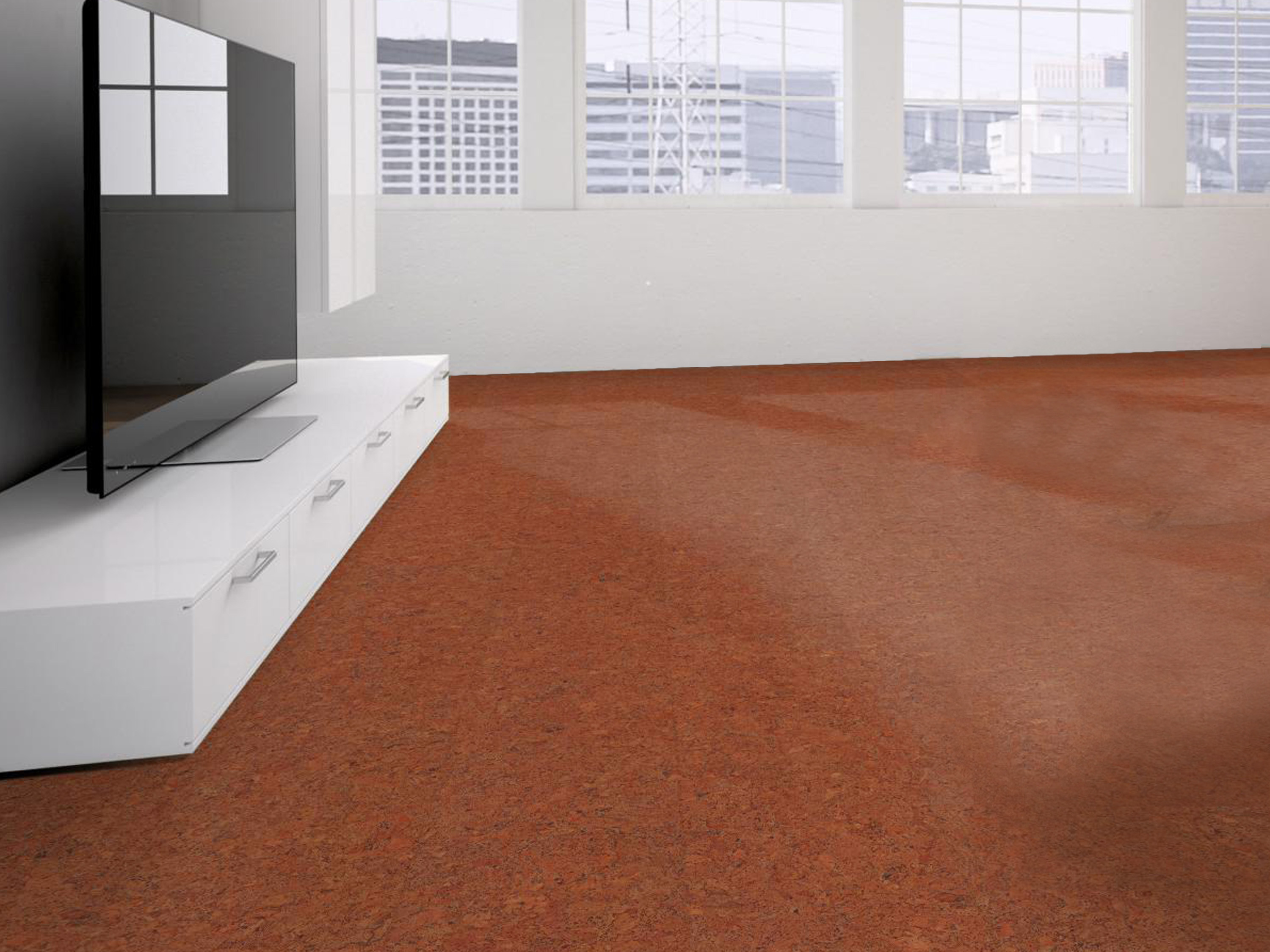TRECOR® Klick Korkboden Evora - 10 mm Stark - Farbe: Korallenrot
