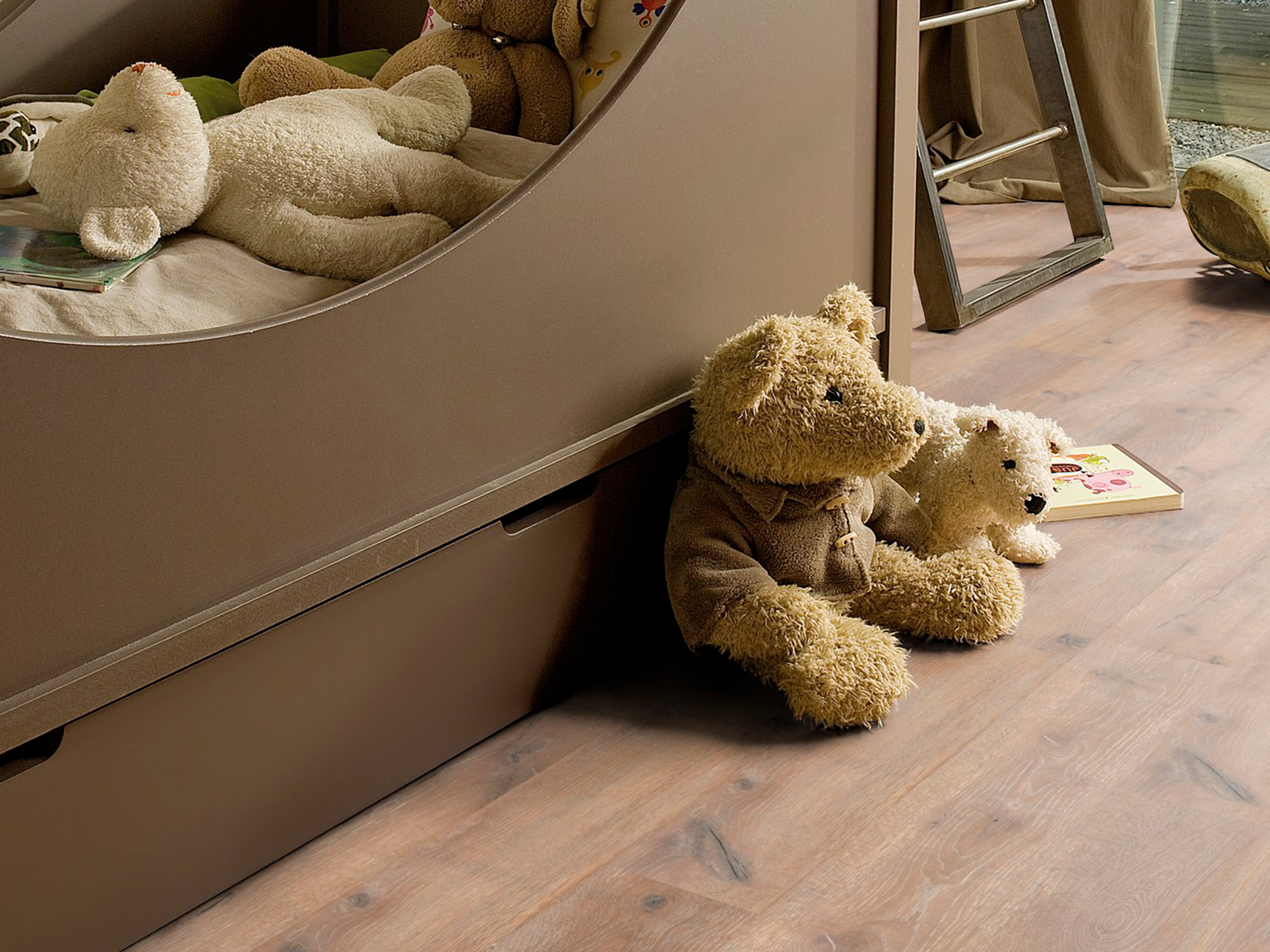 Kork Designboden Wood Basic - Highland Pine, digitalbedrucktes Korkfurnier