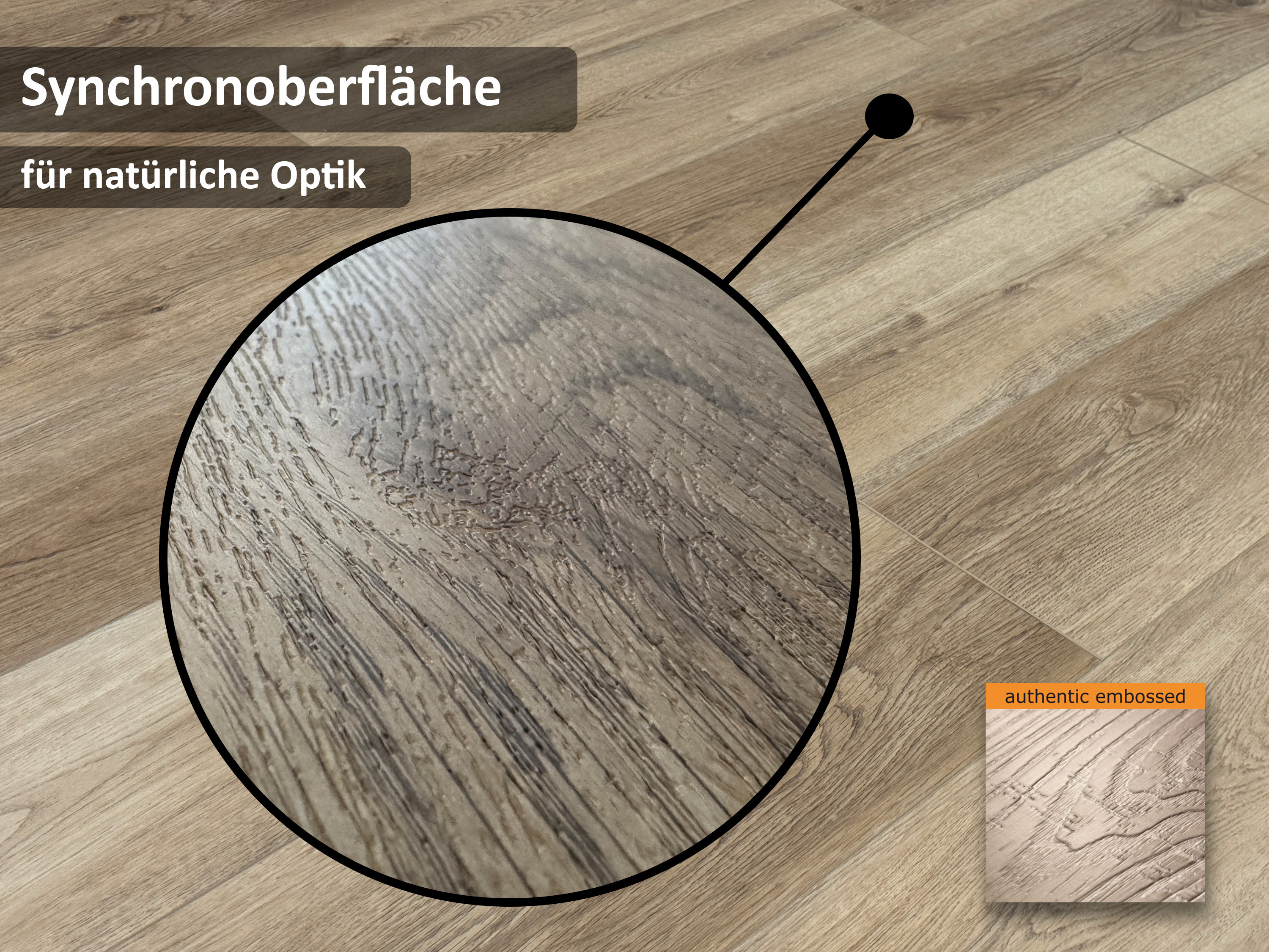 Vinylboden Rigid SPC Eiche Rustique Natur 5G Klicksystem 6,0 mm, V4 Fuge, inkl. 1 mm Trittschalldämmung