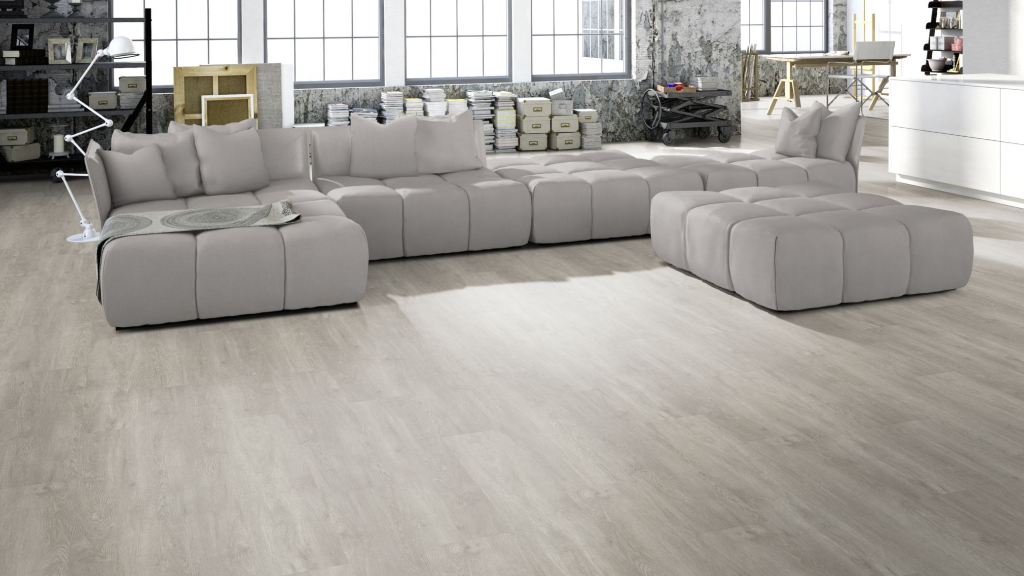 TRECOR® LVT Dryback Klebe Vinylboden Trend Oak White Landhausdiele - 2 mm starker Designboden