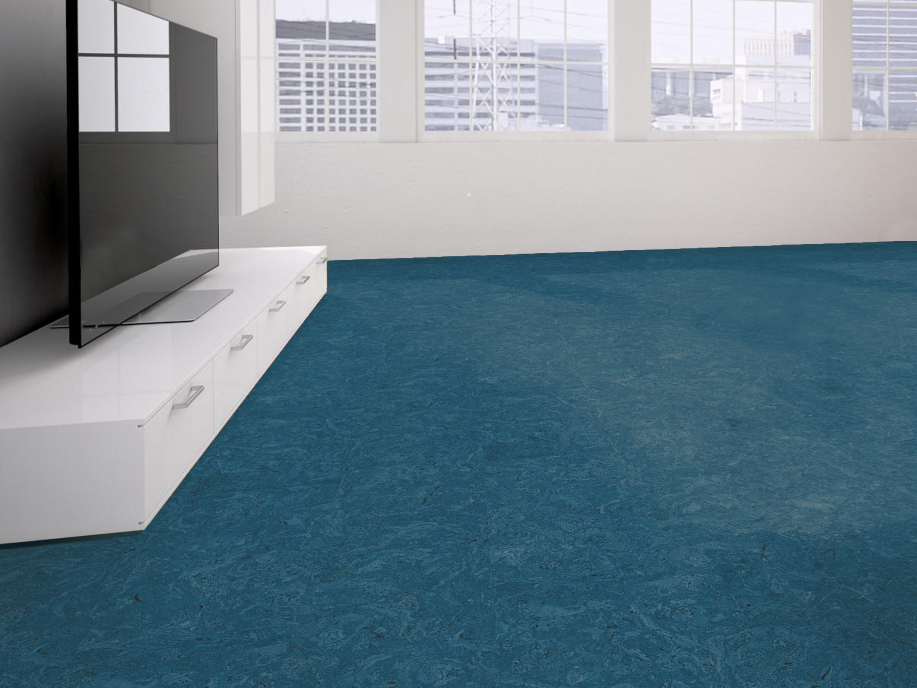 TRECOR® Klick Korkboden Stilo - 10 mm Stark - Farbe: Signalblau