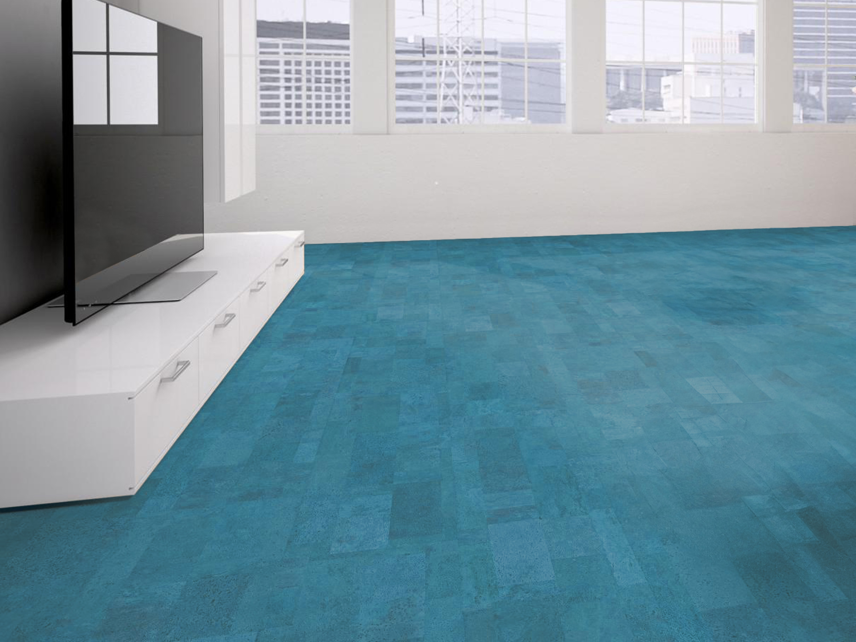 TRECOR® Klick Korkboden Merida - 10 mm Stark - Farbe: Himmelblau