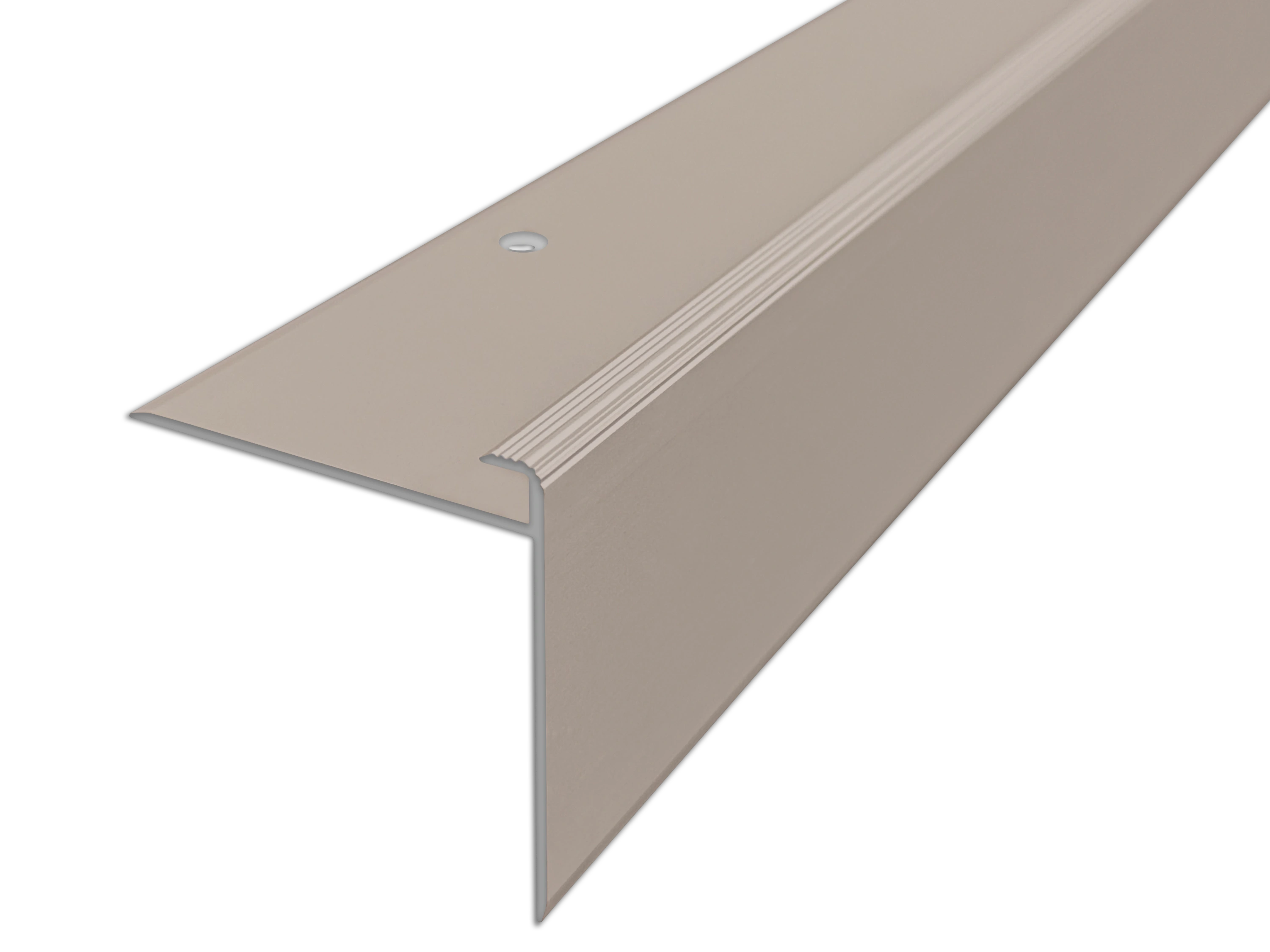 ufitec® Einschubprofil für Belagshöhe bis 5 mm | 44 mm Nase Treppen-/Stufen Abschlussprofil