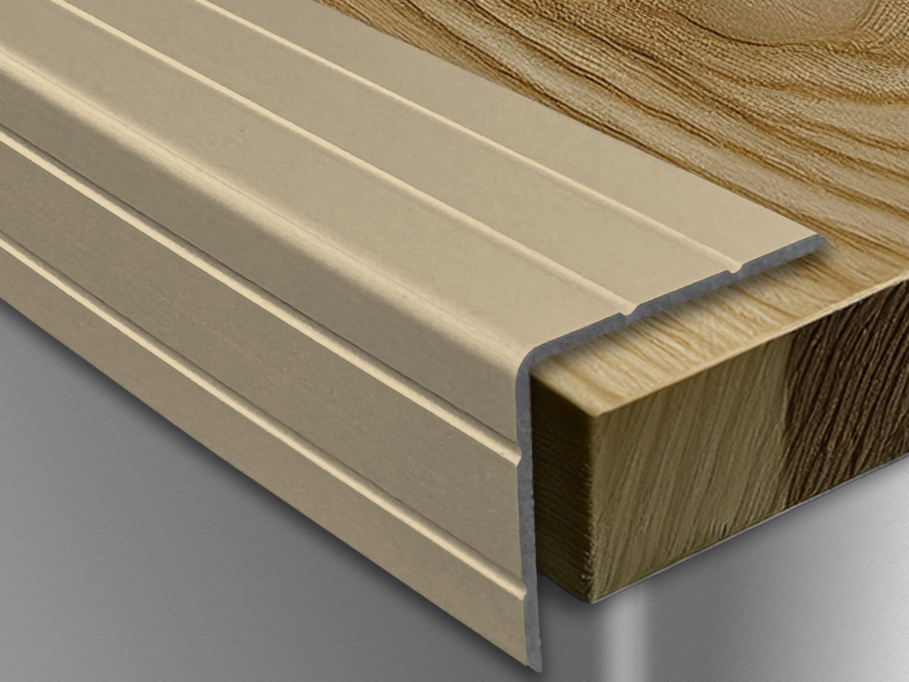 ufitec® Winkelprofil / Treppenkantenprofil  - selbstklebend - 30 x 24,5 mm -  Alu eloxiert