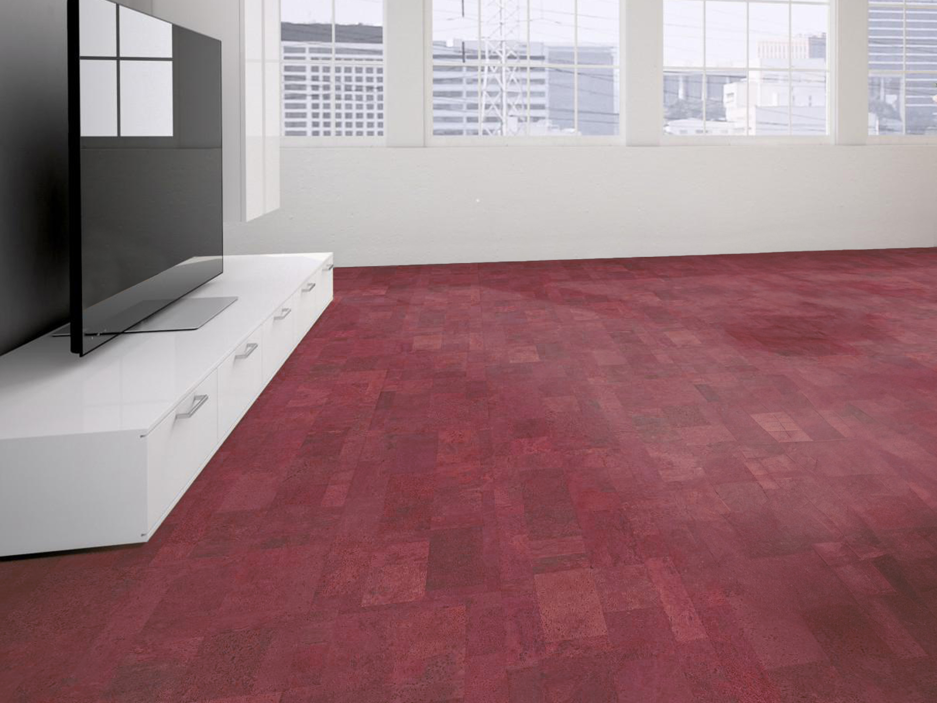 TRECOR® Klick Korkboden Merida - 10 mm Stark - Farbe: Purpurrot
