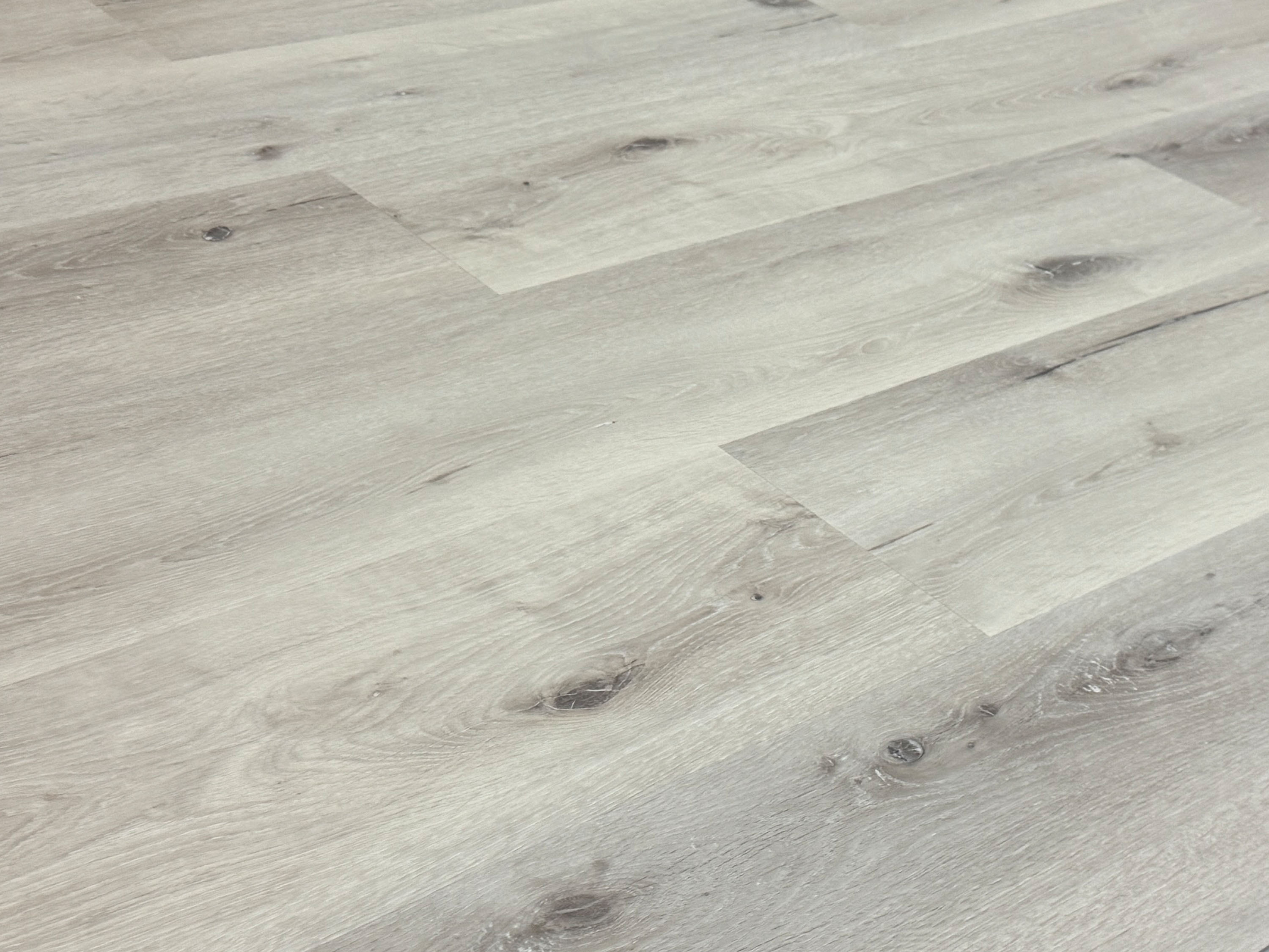 TRECOR® SPC / RIGID Klick Vinylboden Eiche Rustique Weiß Landhausdiele - 5 mm - Synchronoberfläche - 5G Klick
