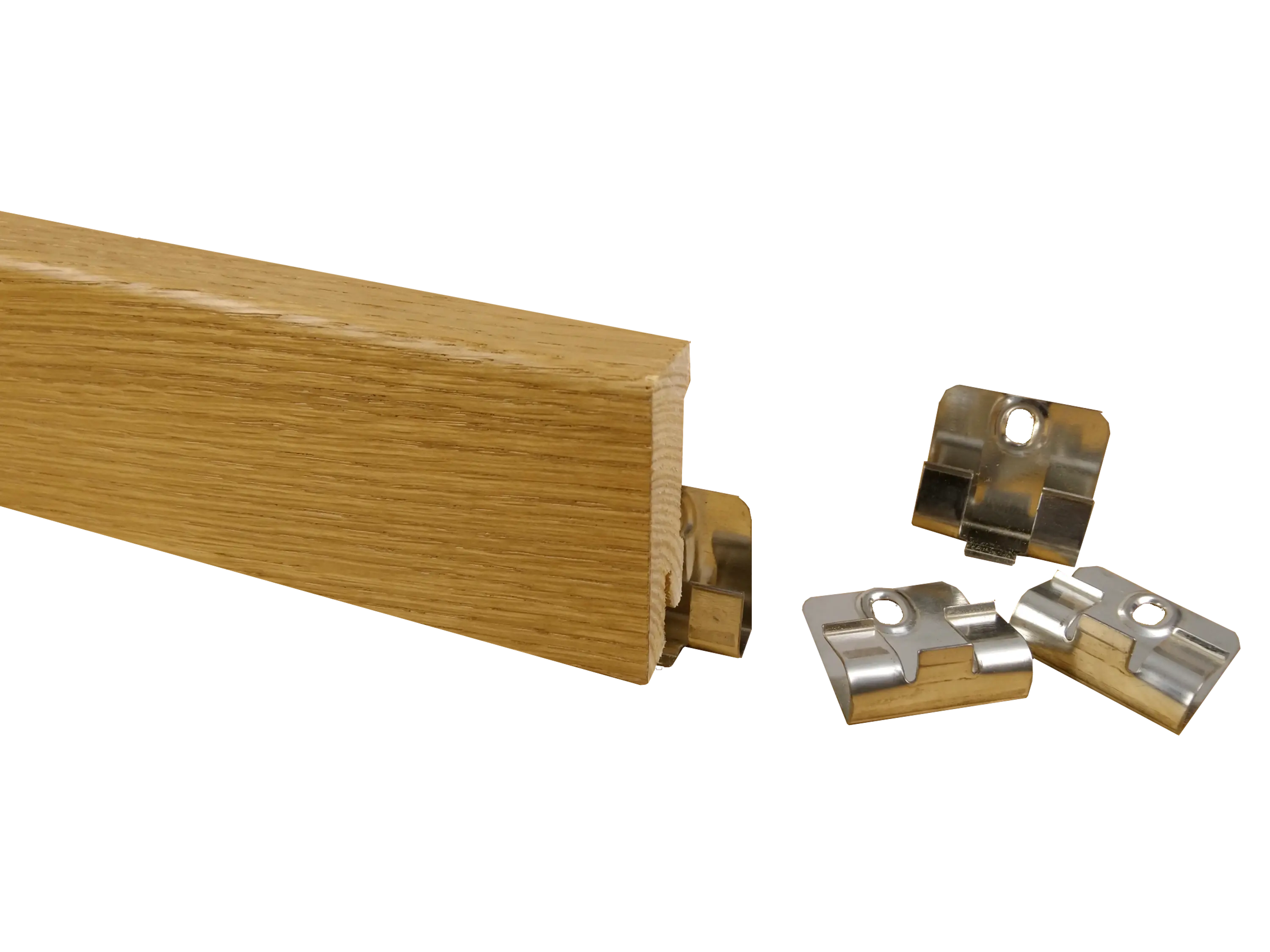 Parkettleiste Eiche Rustikal, Holz Sockelleiste, furniert, Format: 16 x 58 mm, geölt / lackiert