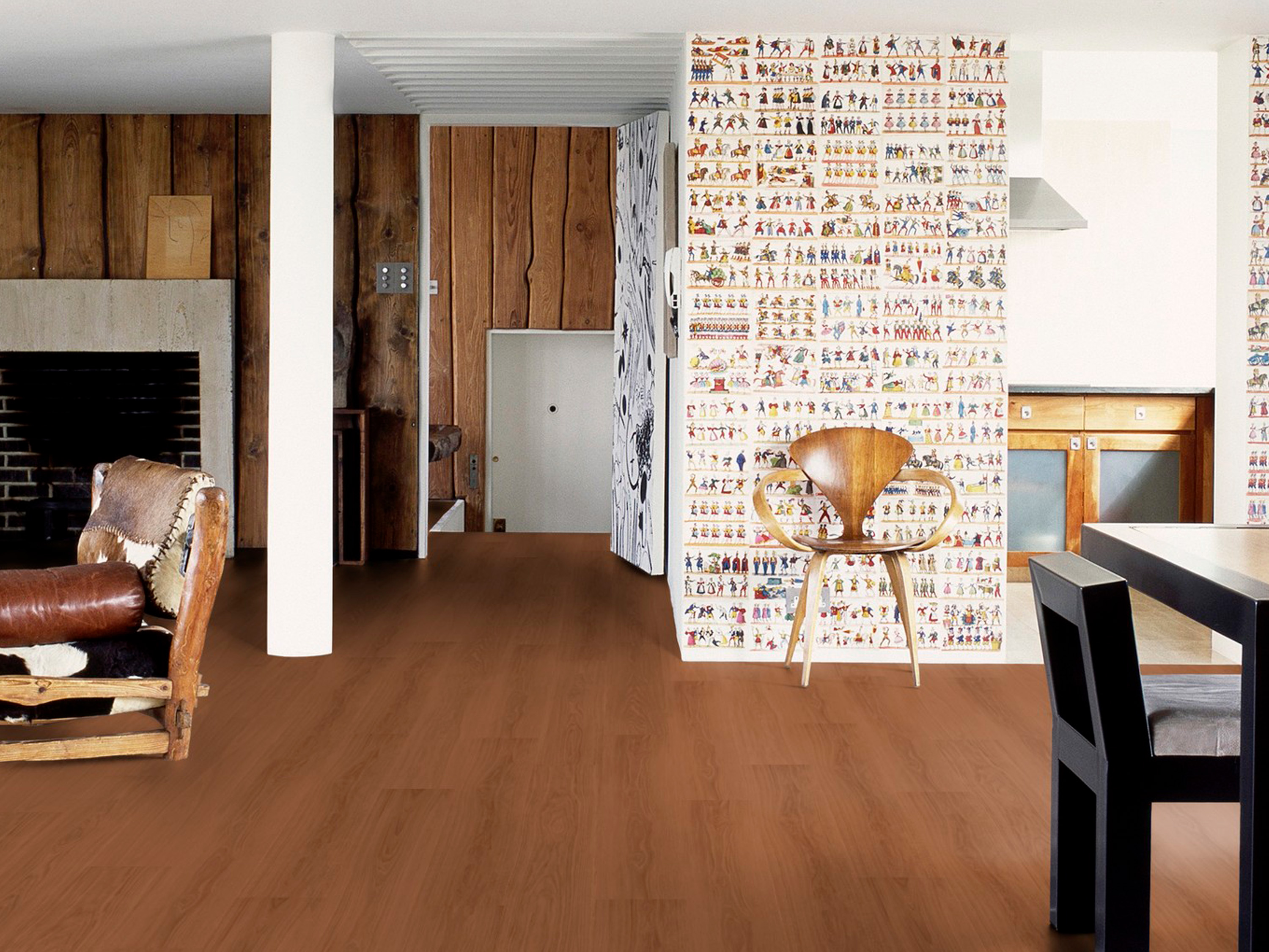 Kork Designboden Wood Basic - Florence Oak, digitalbedrucktes Korkfurnier