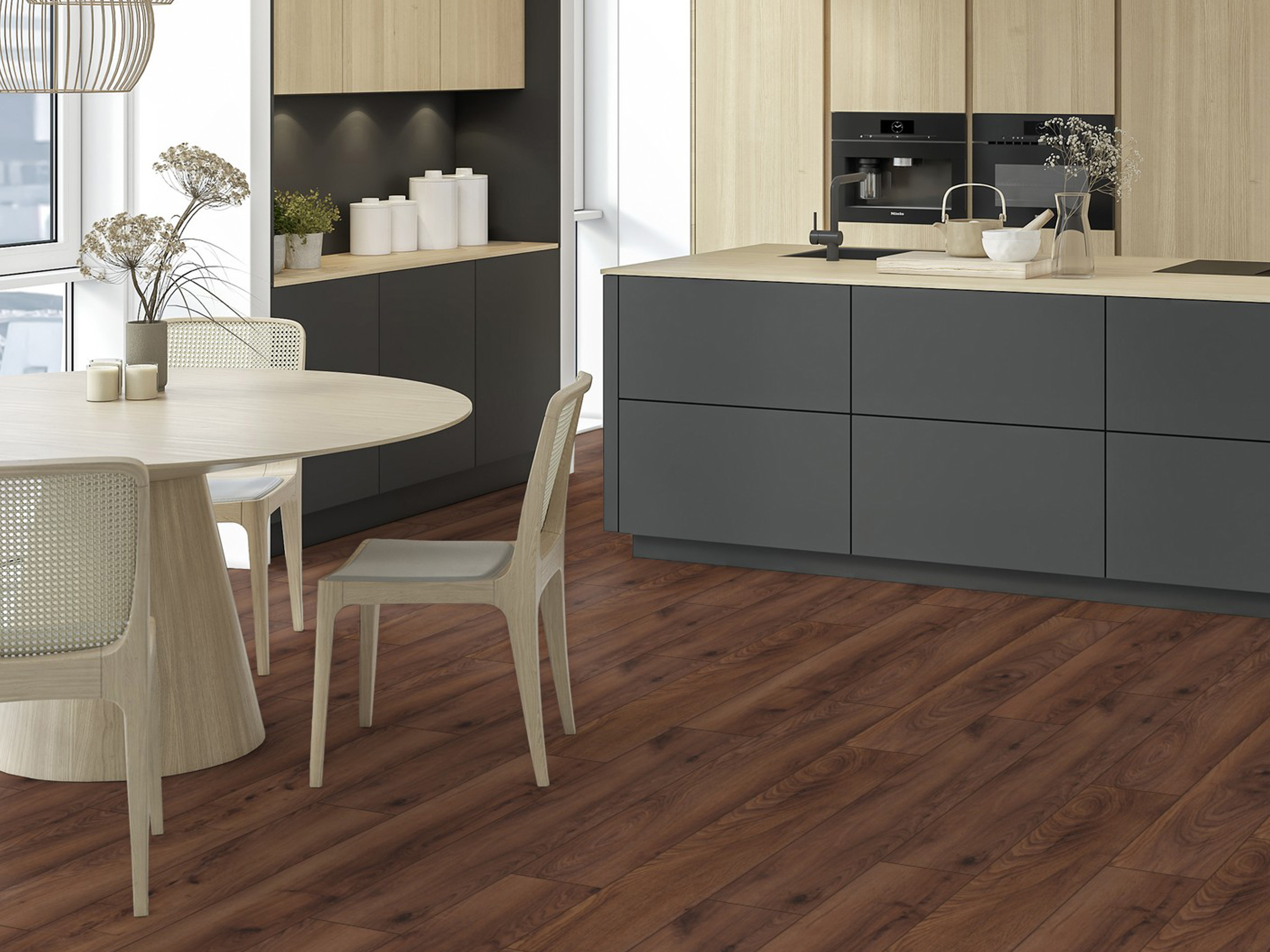 Klick-Designboden Tobacco Manor Oak K505 wasserfest mit integr. Trittschalldämmung Organic Flex 7 mm