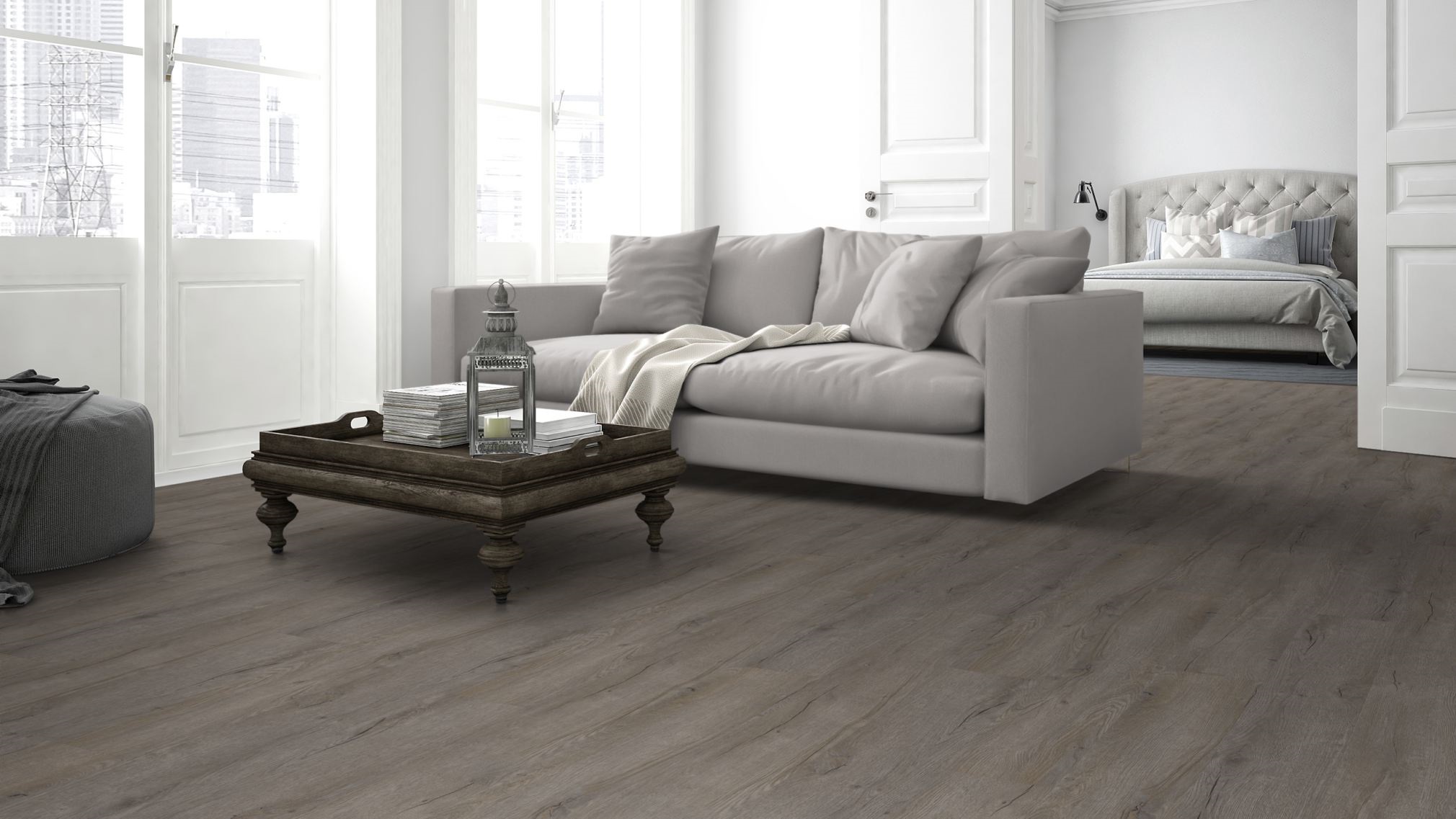 TRECOR® LVT Dryback Klebe Vinylboden Prestige Eiche Grau Landhausdiele - 2,5 mm starker Designboden