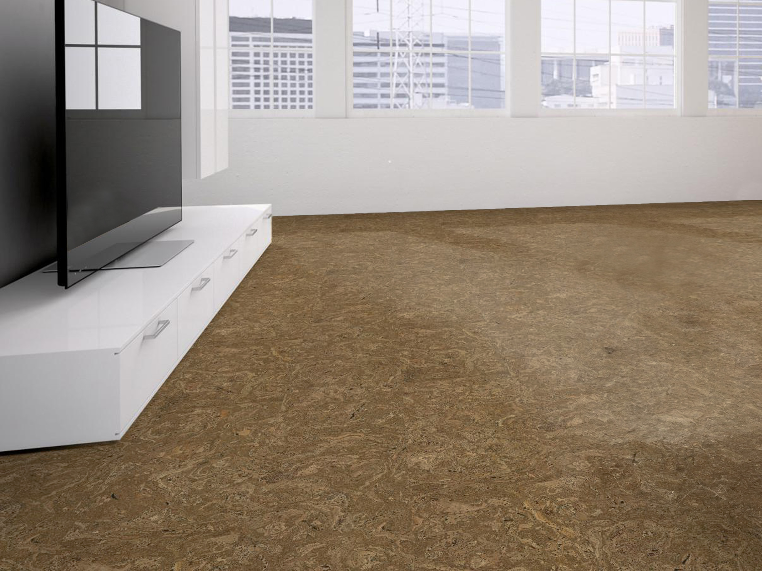 TRECOR® Klick Korkboden Stilo - 10 mm Stark - Farbe: Hellgrau