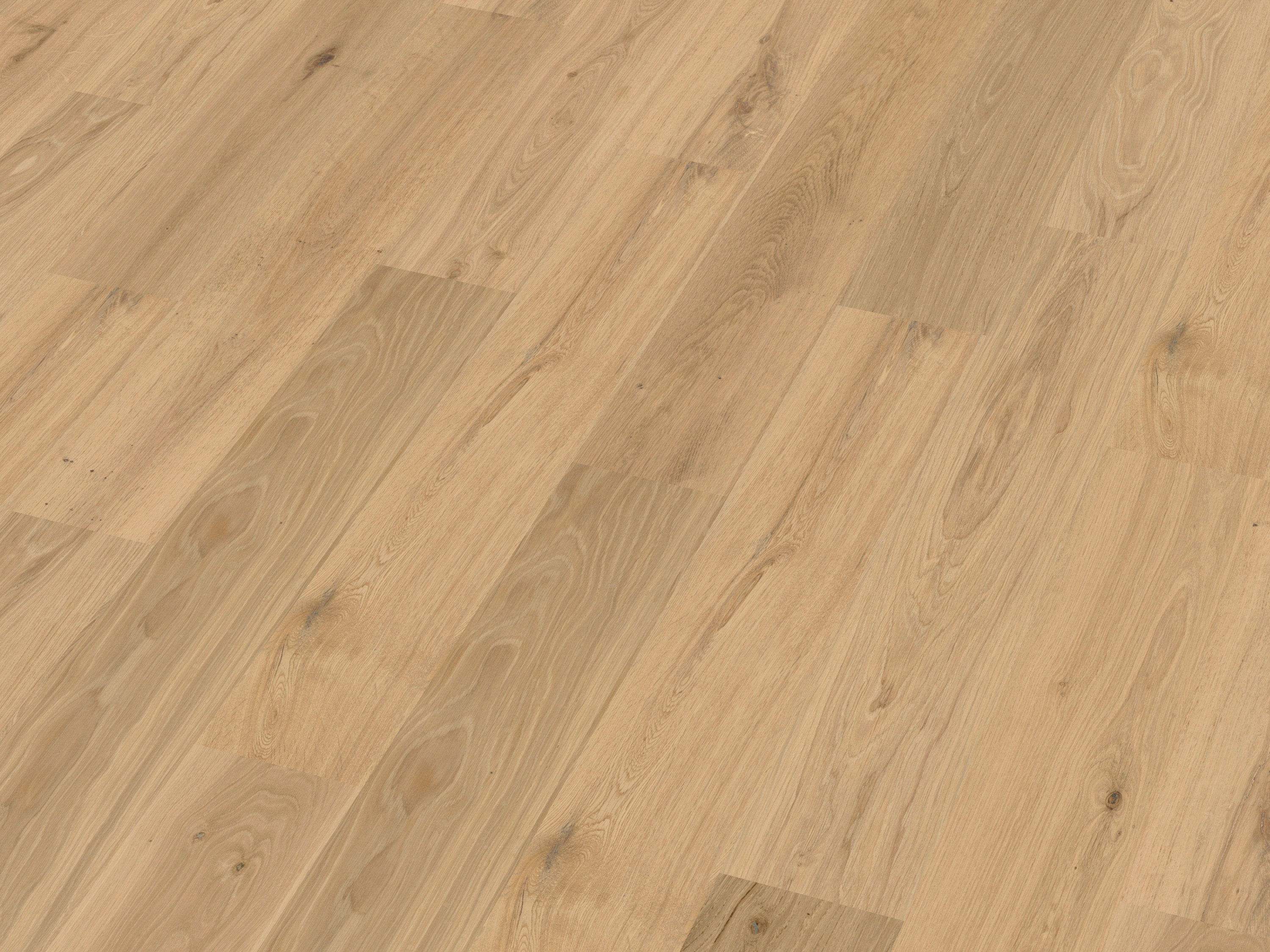 Kork Designboden Wood Basic - Natural Oak Almond, digitalbedrucktes Korkfurnier