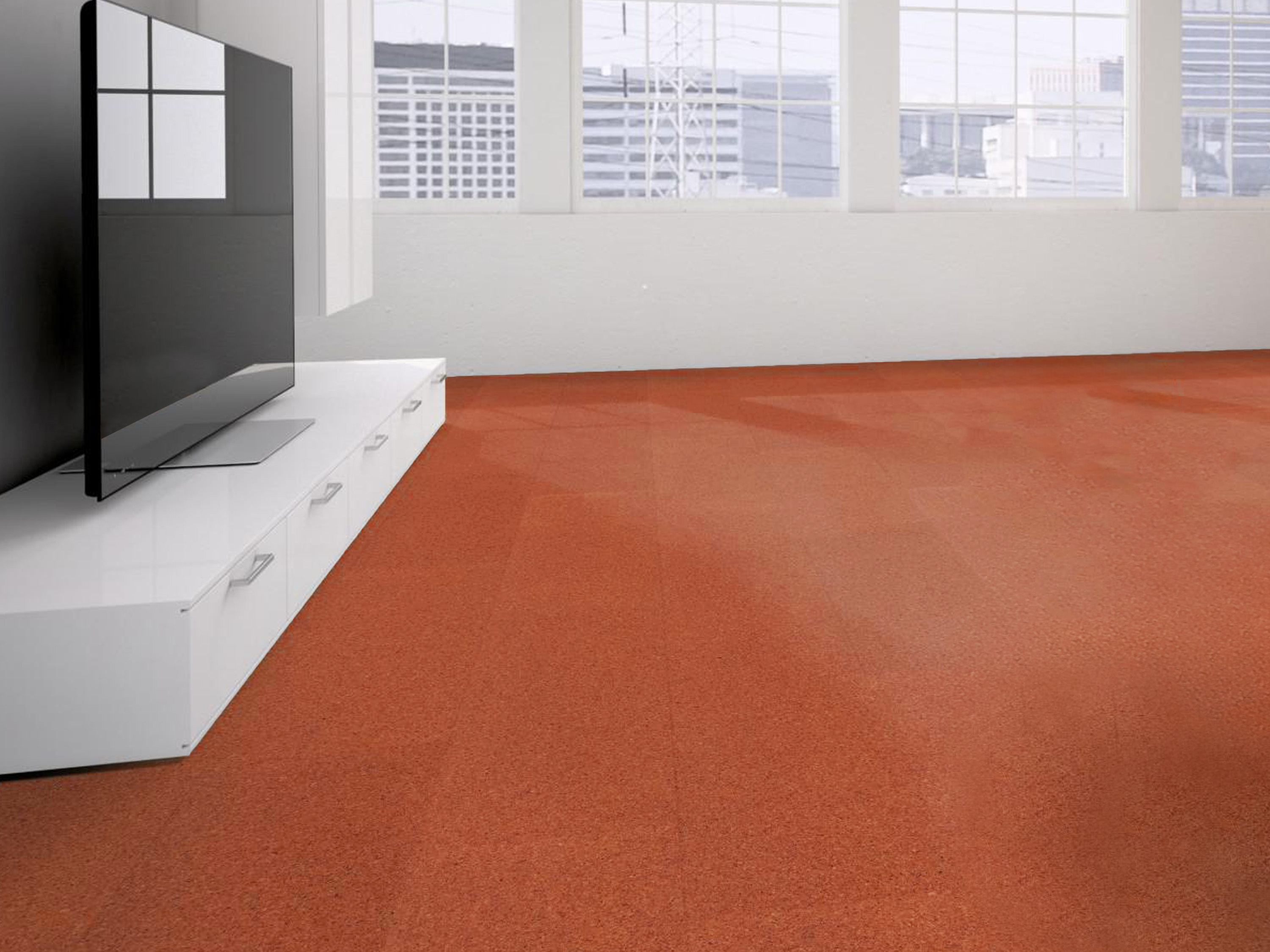 TRECOR® Klick Korkboden PORTO - 10 mm Stark - Farbe: Korallenrot