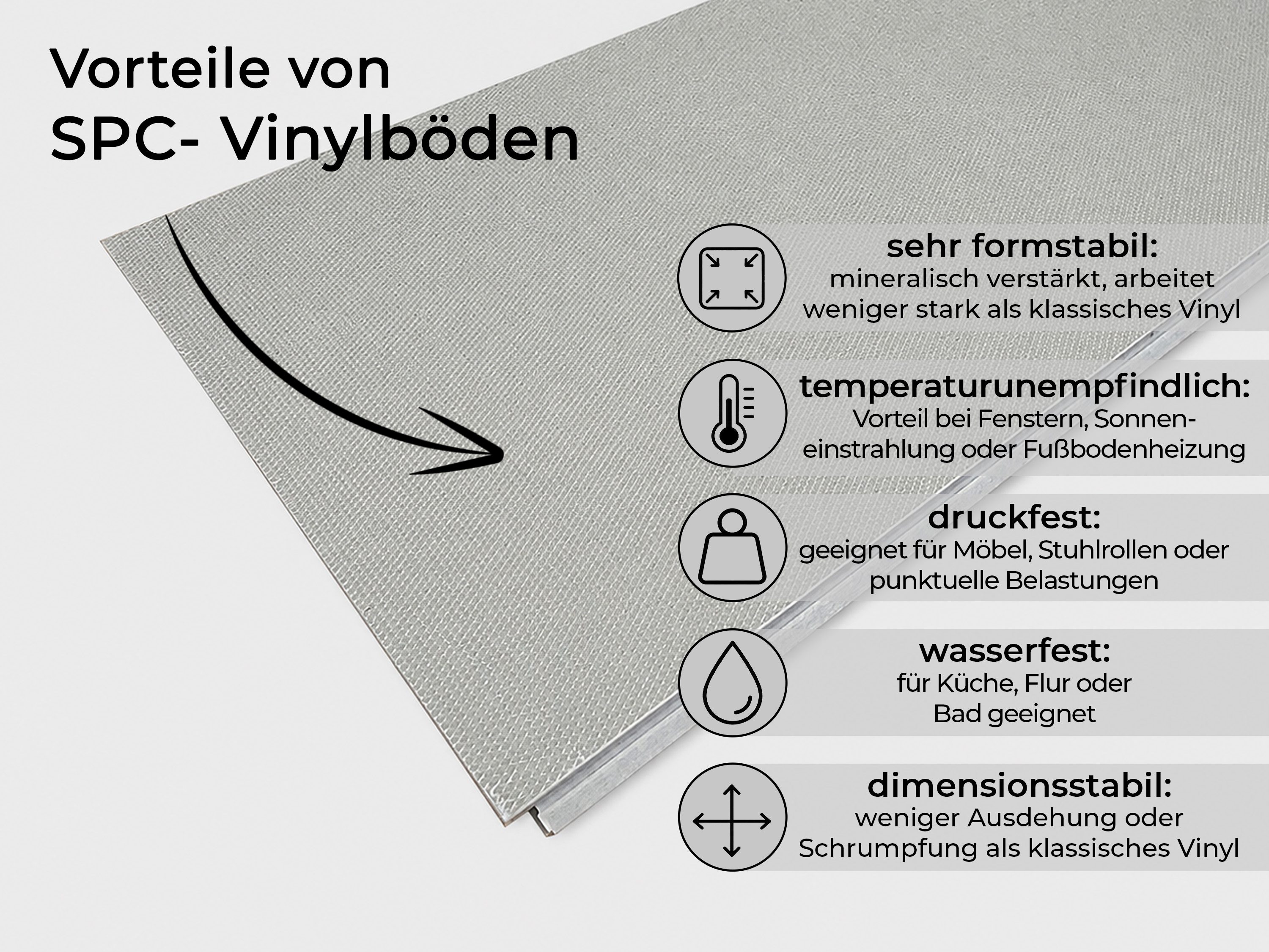 TRECOR® SPC Rigid Klick-Vinylboden Eiche Rustikal Dunkel Landhausdiele – wasserfest, 5 mm stark, 0,3 mm Nutzschicht