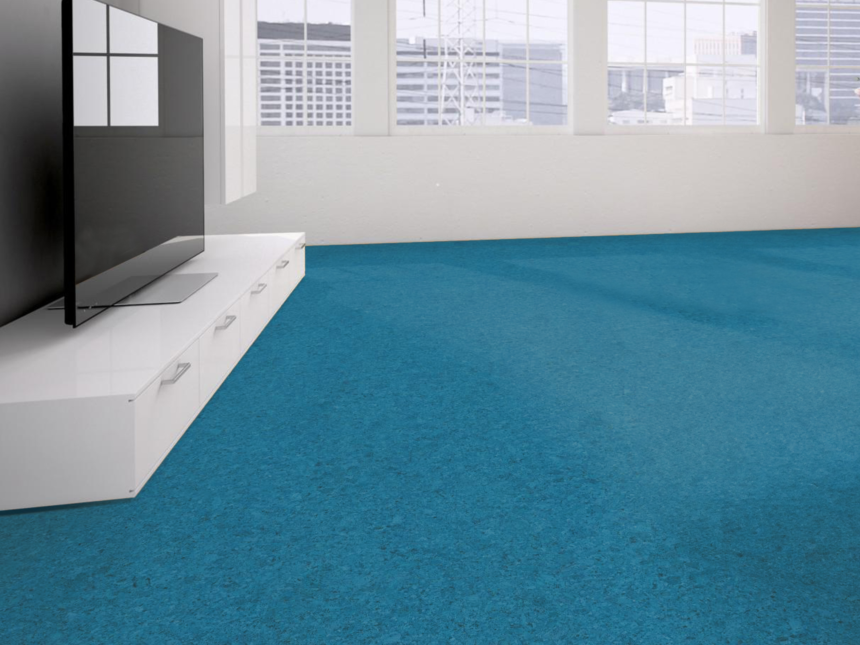 TRECOR® Klick Korkboden FORTI - 10 mm Stark - Farbe: Himmelblau