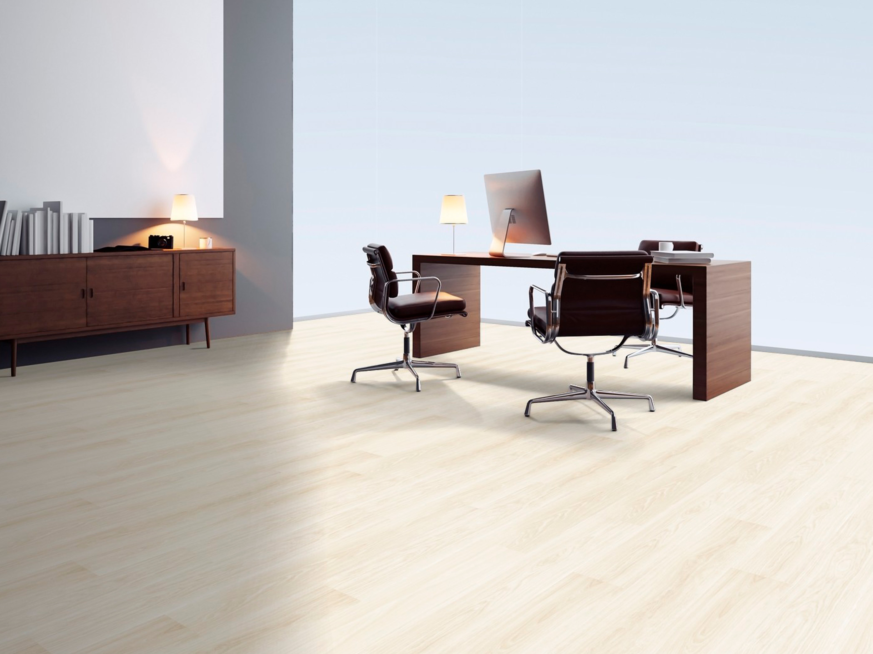 Kork Designboden Wood Basic - Haven Oak Light Sand, digitalbedrucktes Korkfurnier