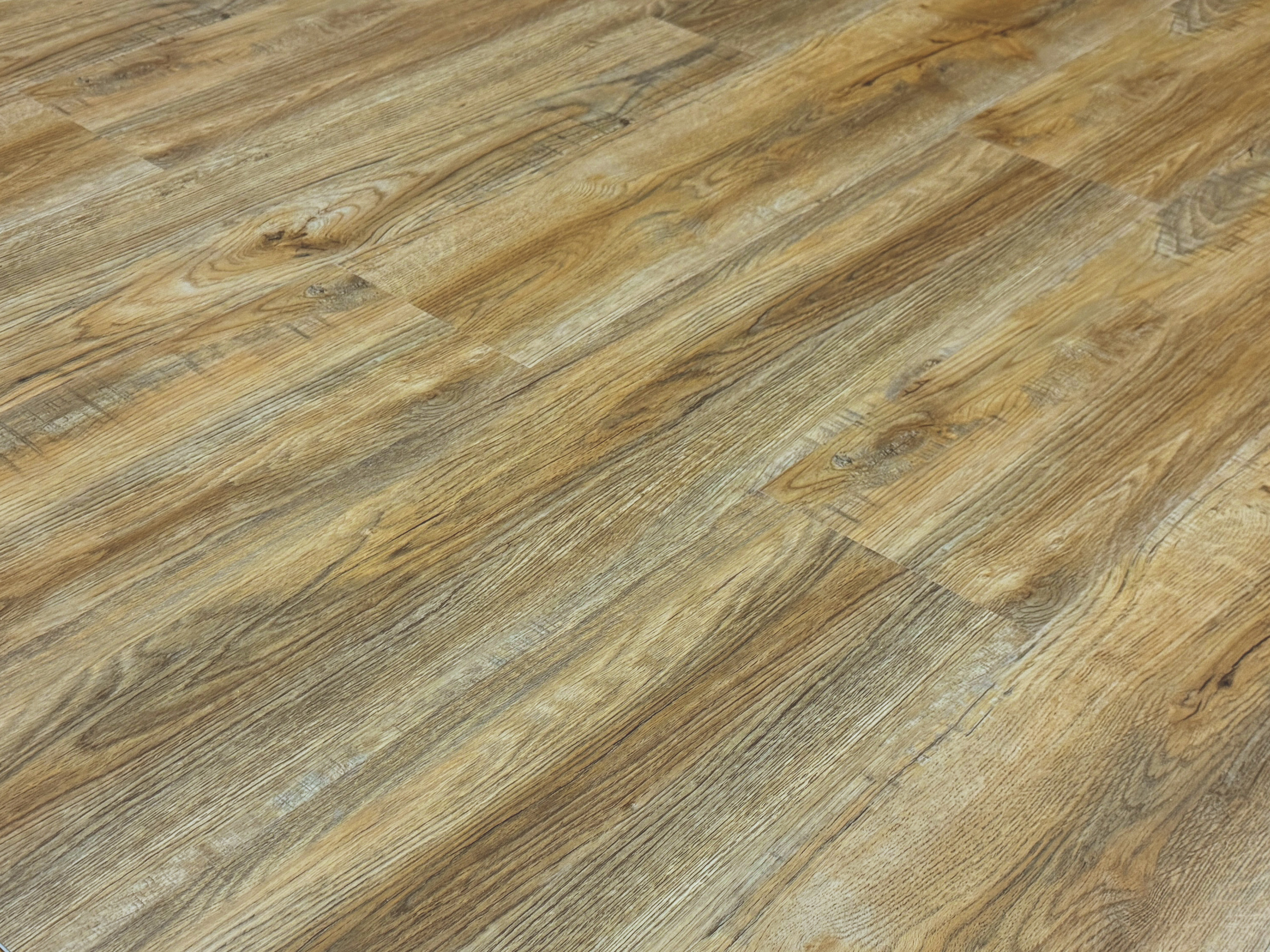 TRECOR® LVT Dryback Klebe-Vinylboden Eiche Rustikal Hell Landhausdiele – wasserfest, 2 mm stark, 0,3 mm Nutzschicht