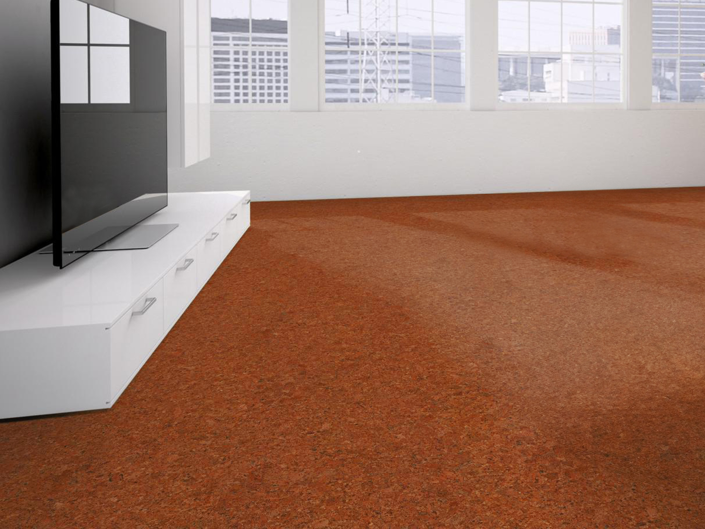 TRECOR® Klick Korkboden FORTI - 10 mm Stark - Farbe: Korallenrot